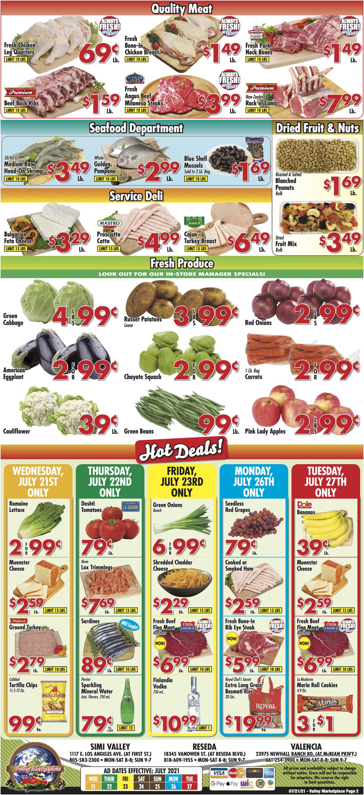 Valley Marketplace Ad from 07/21/2021