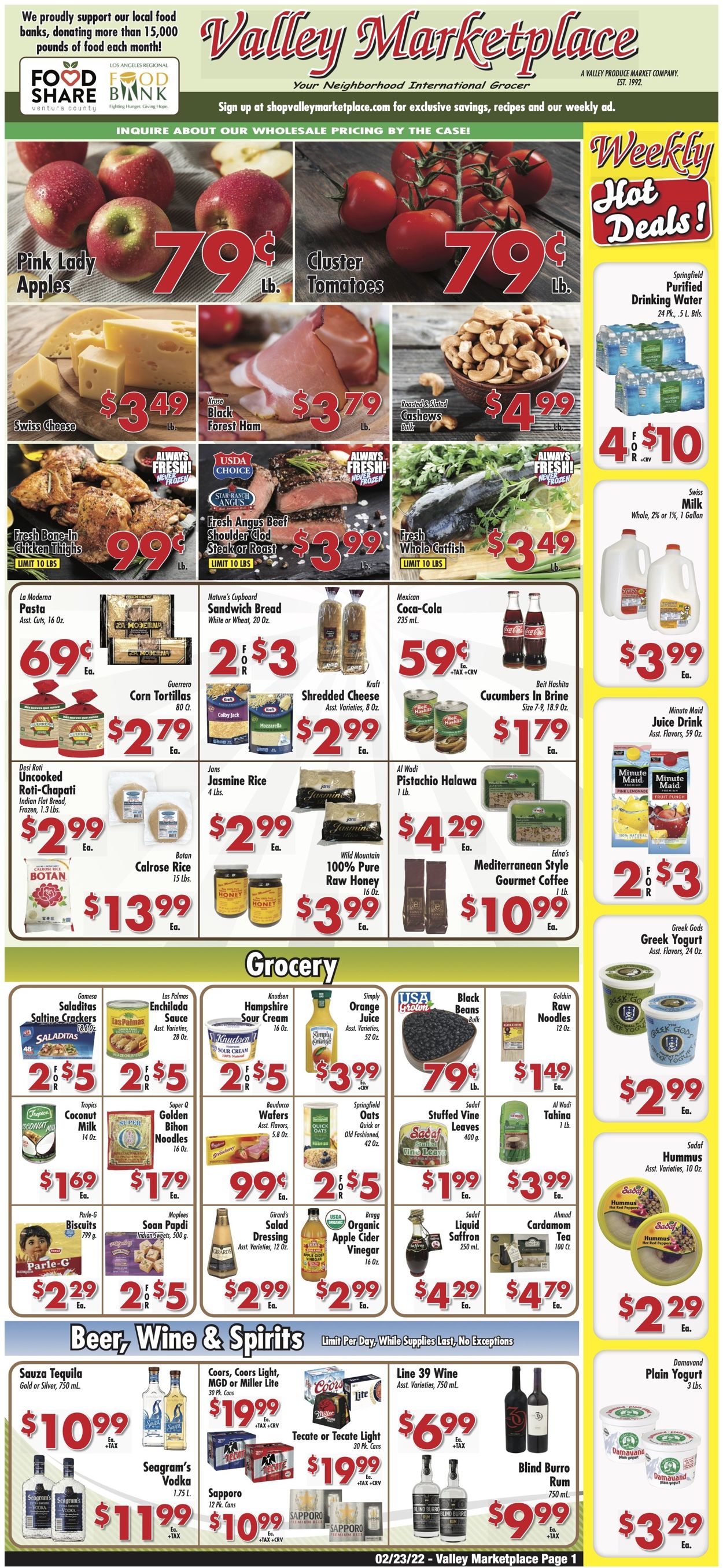 Valley Marketplace Ad from 02/23/2022
