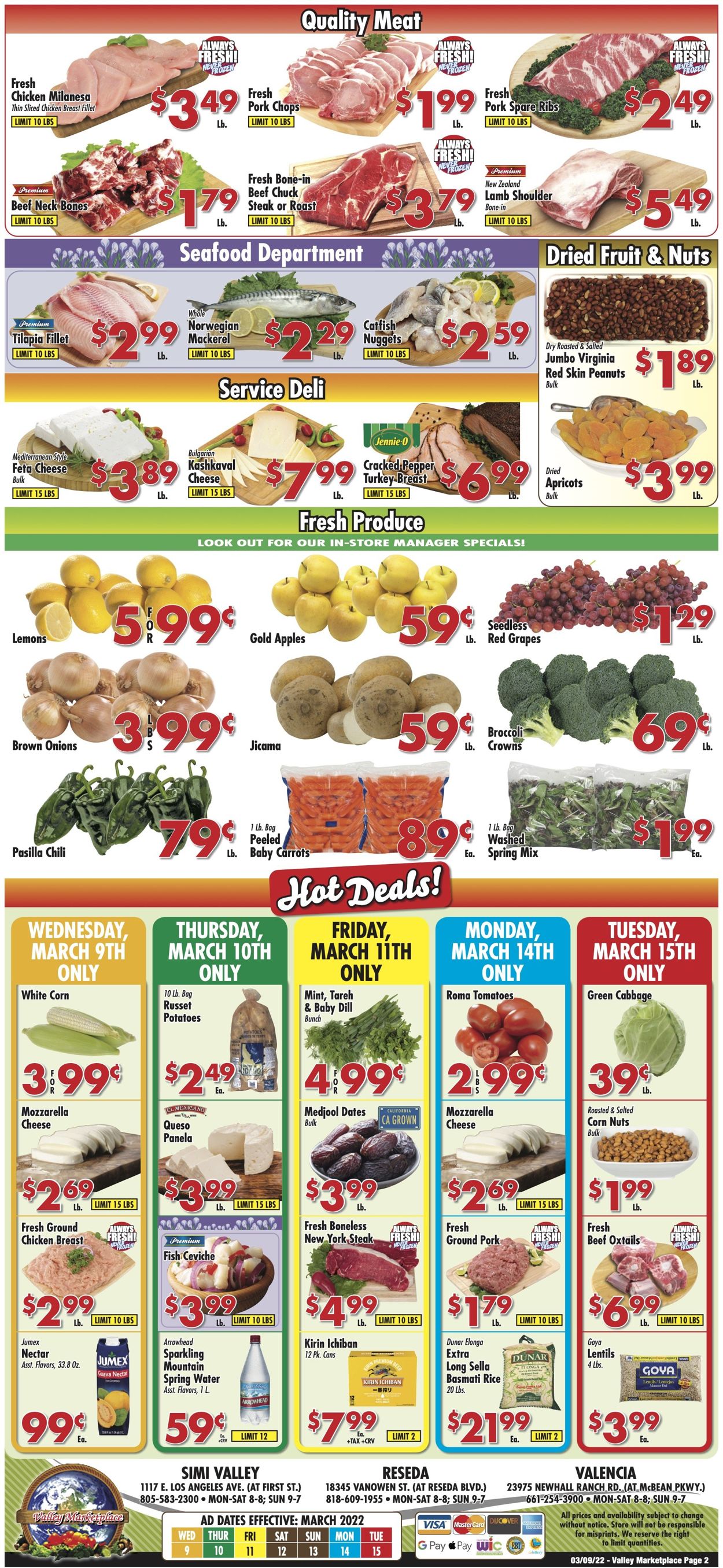 Valley Marketplace Ad from 03/09/2022