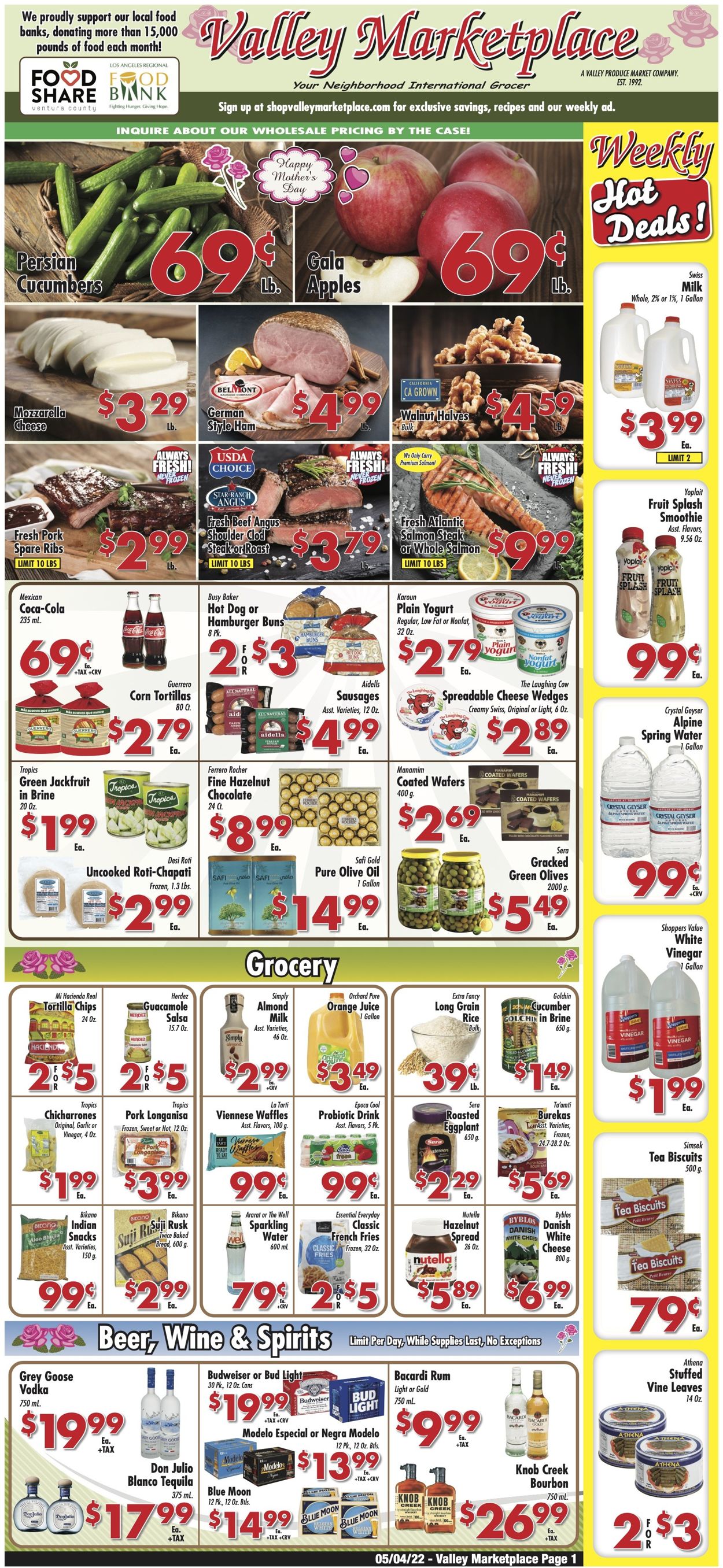 Valley Marketplace Ad from 05/04/2022