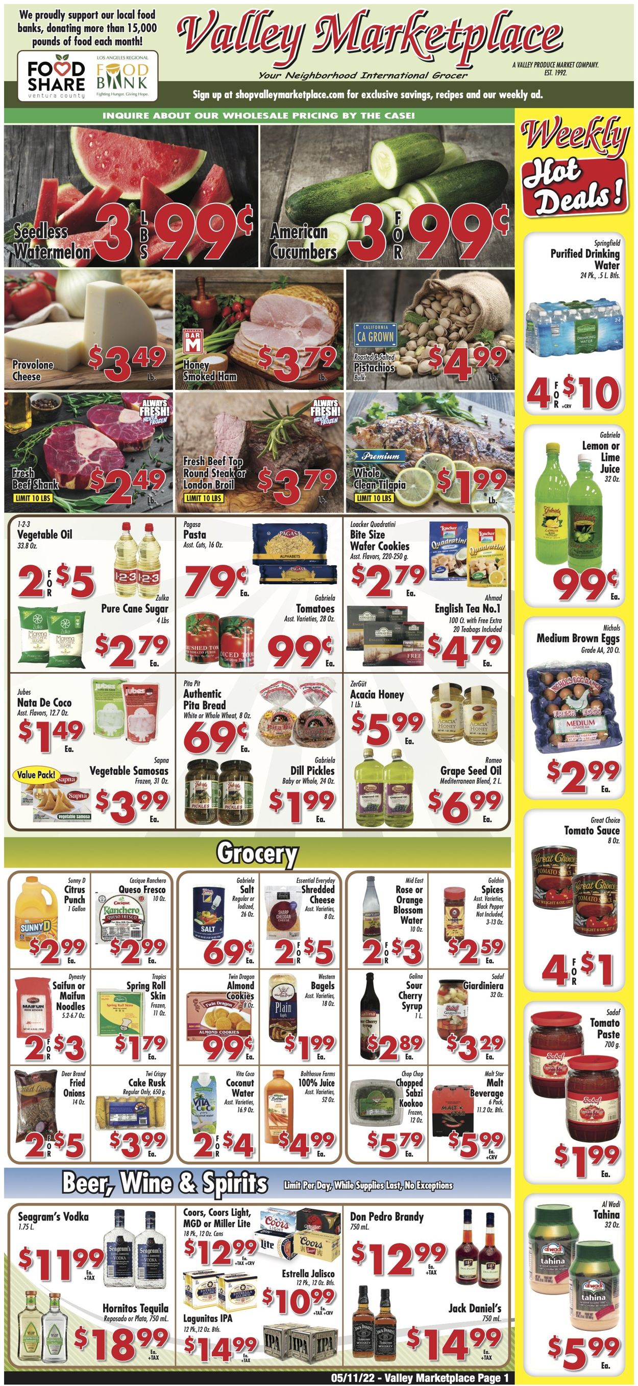 Valley Marketplace Ad from 05/11/2022