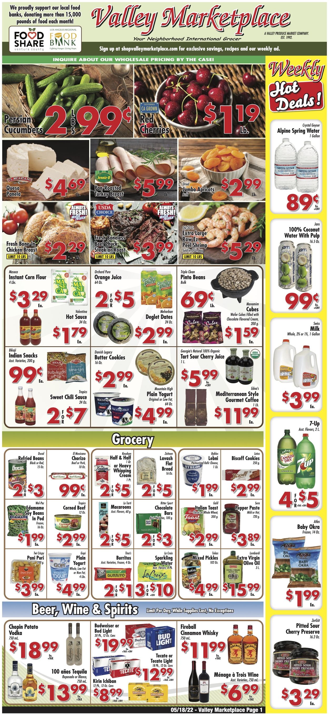 Valley Marketplace Ad from 05/18/2022
