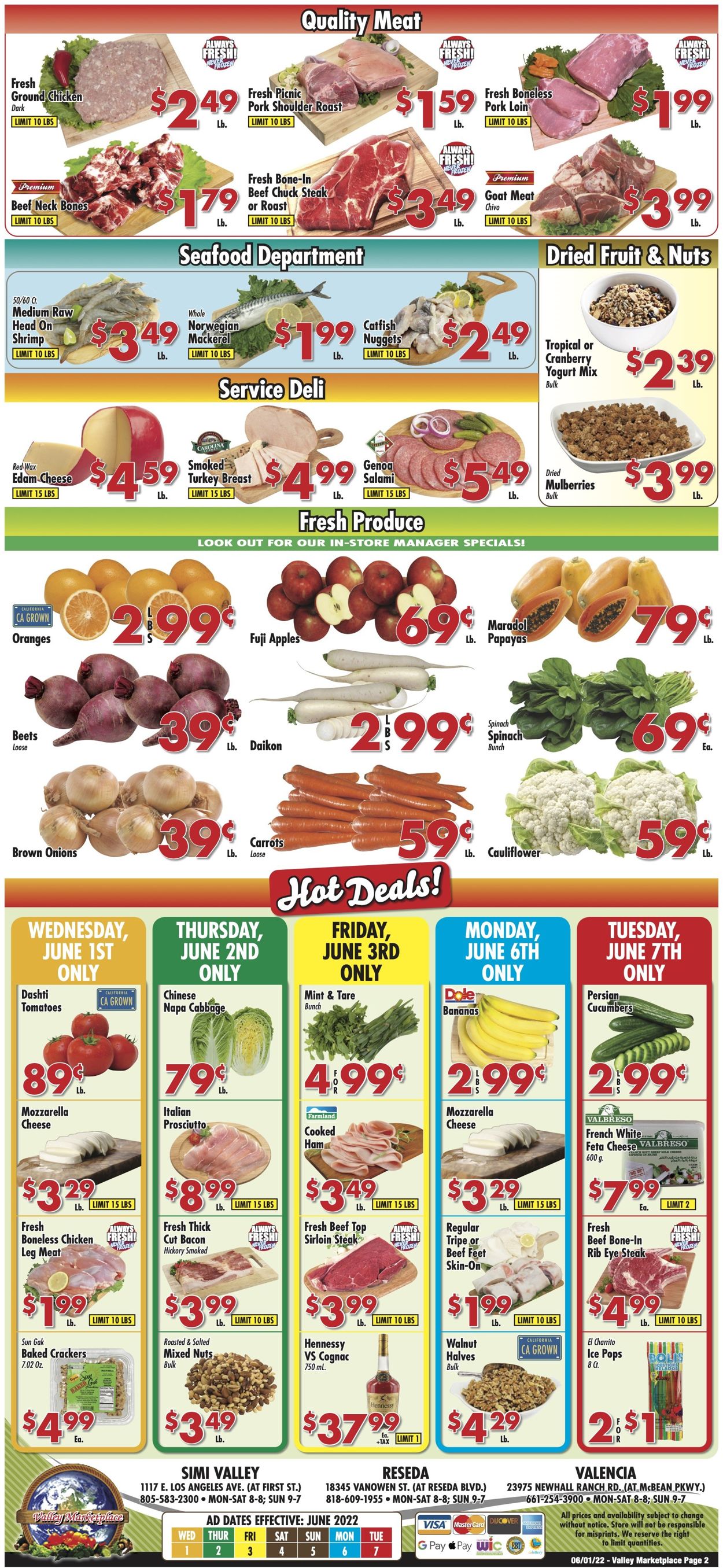 Valley Marketplace Ad from 06/01/2022