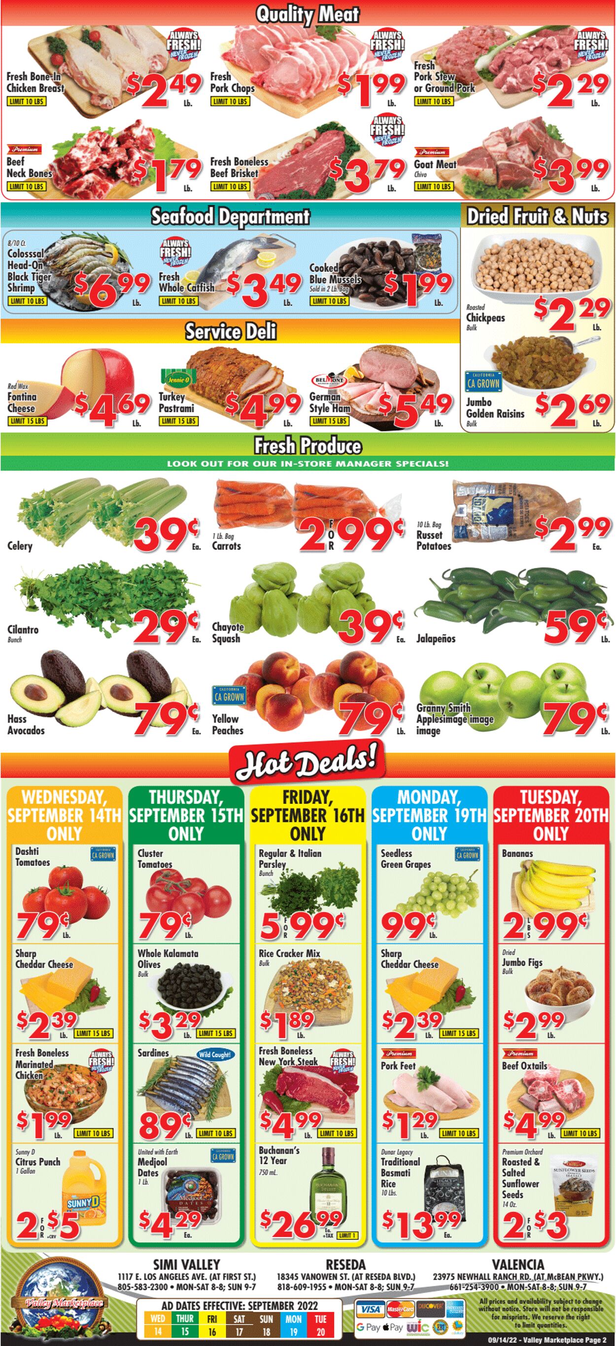 Valley Marketplace Ad from 09/14/2022