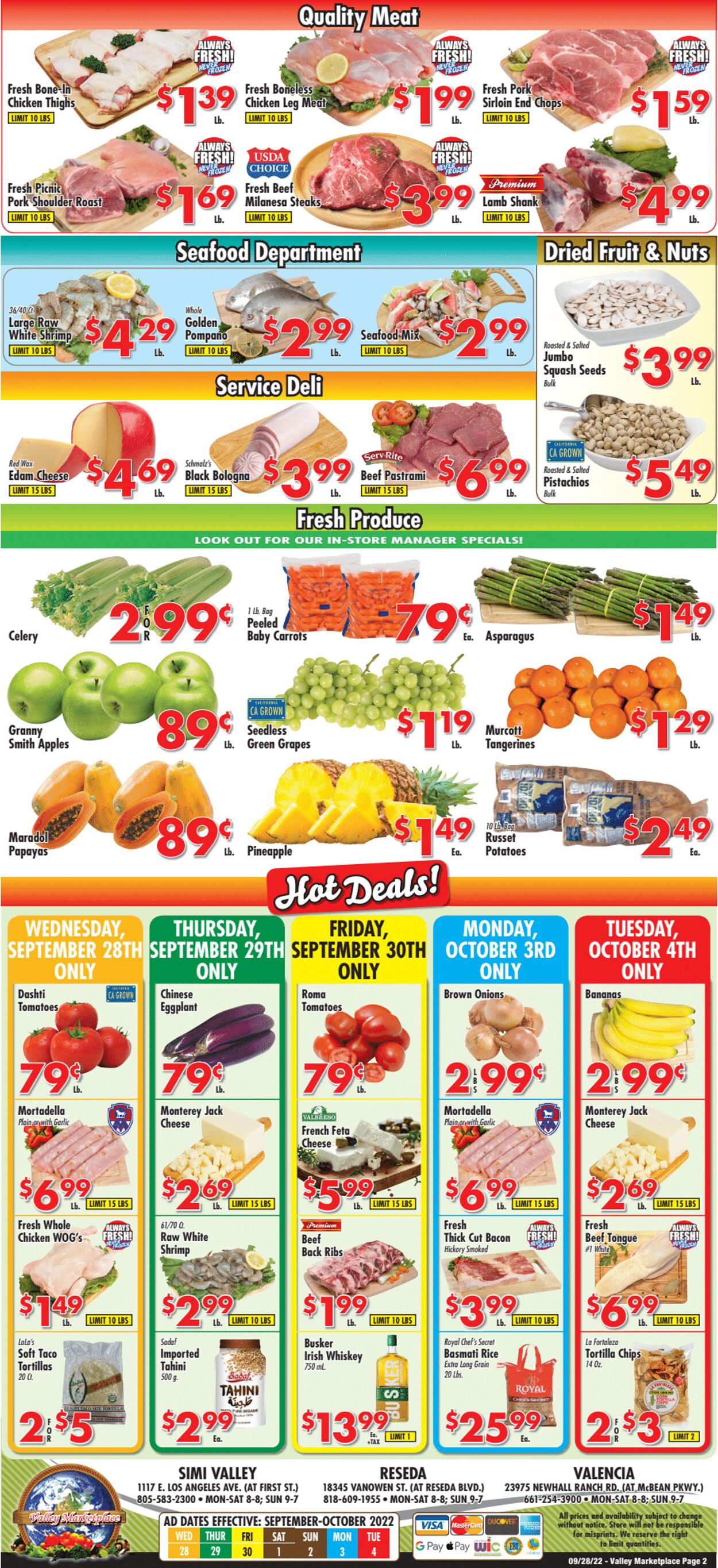 Valley Marketplace Ad from 09/28/2022