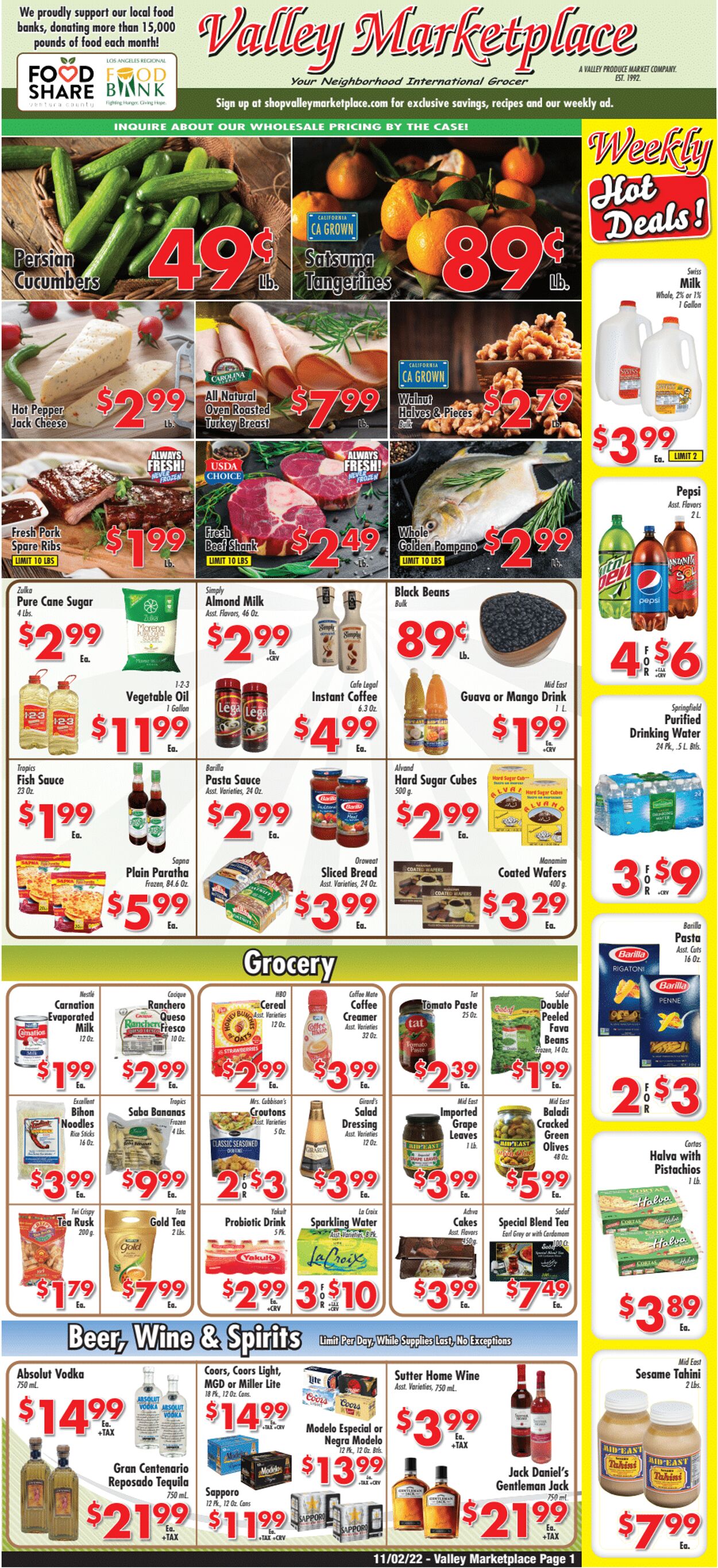 Valley Marketplace Ad from 11/02/2022