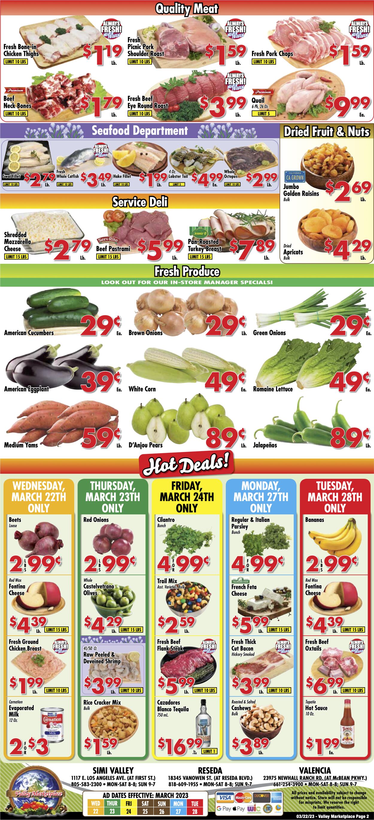 Valley Marketplace Ad from 03/22/2023