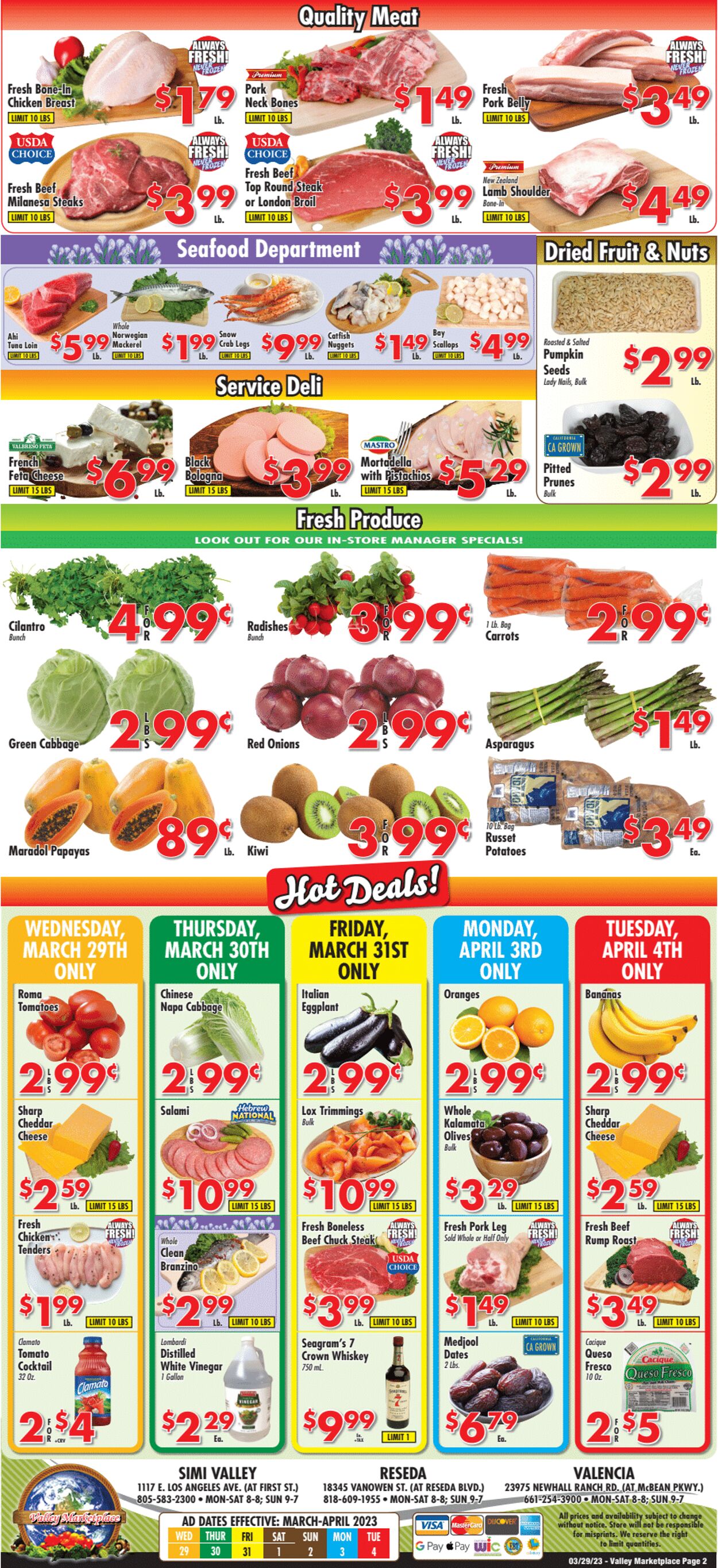 Valley Marketplace Ad from 03/29/2023
