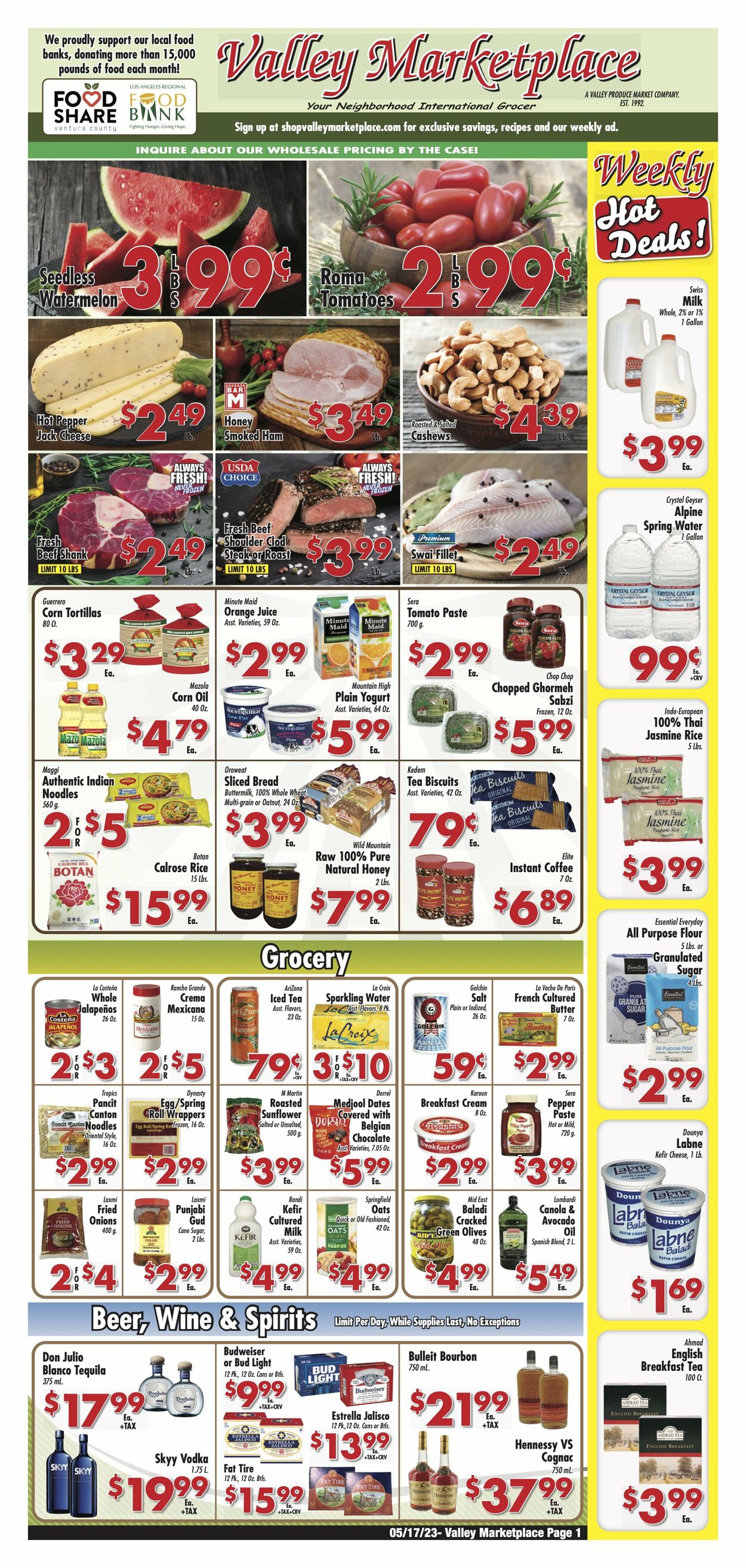 Valley Marketplace Ad from 05/17/2023