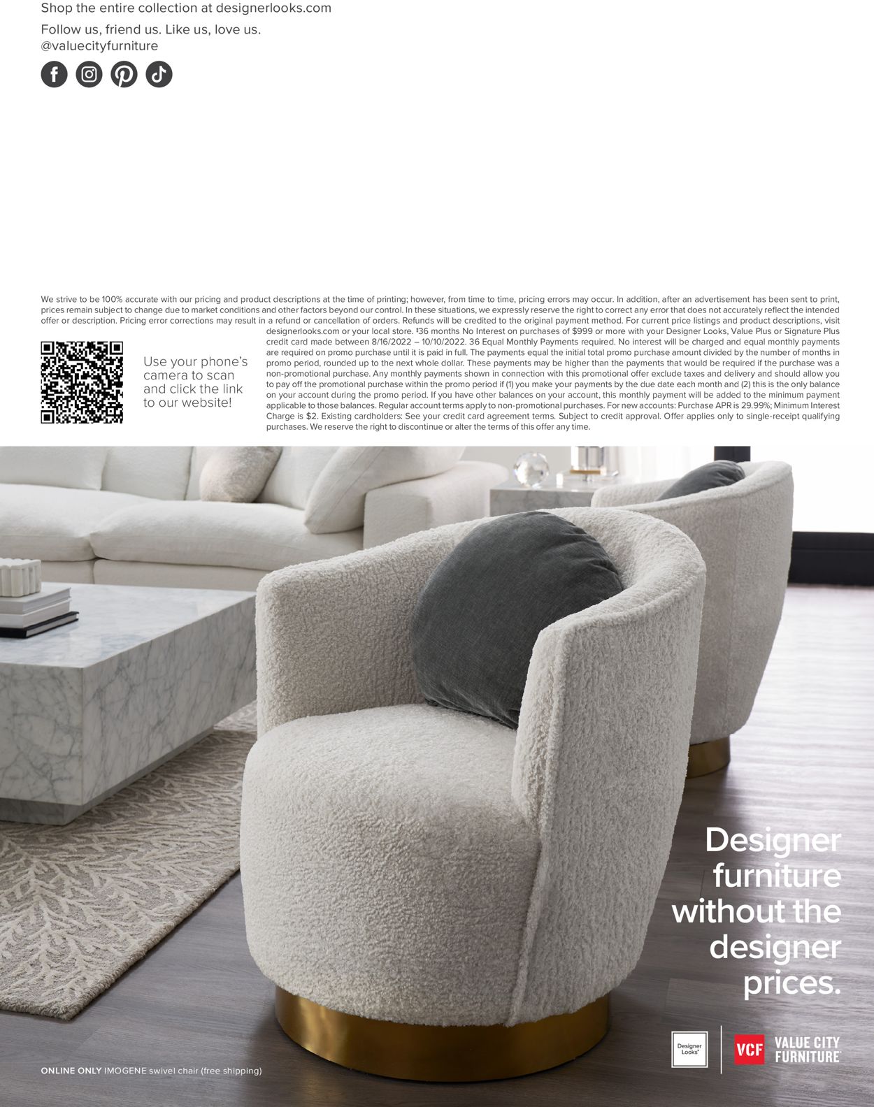 Value City Furniture Ad from 08/02/2022
