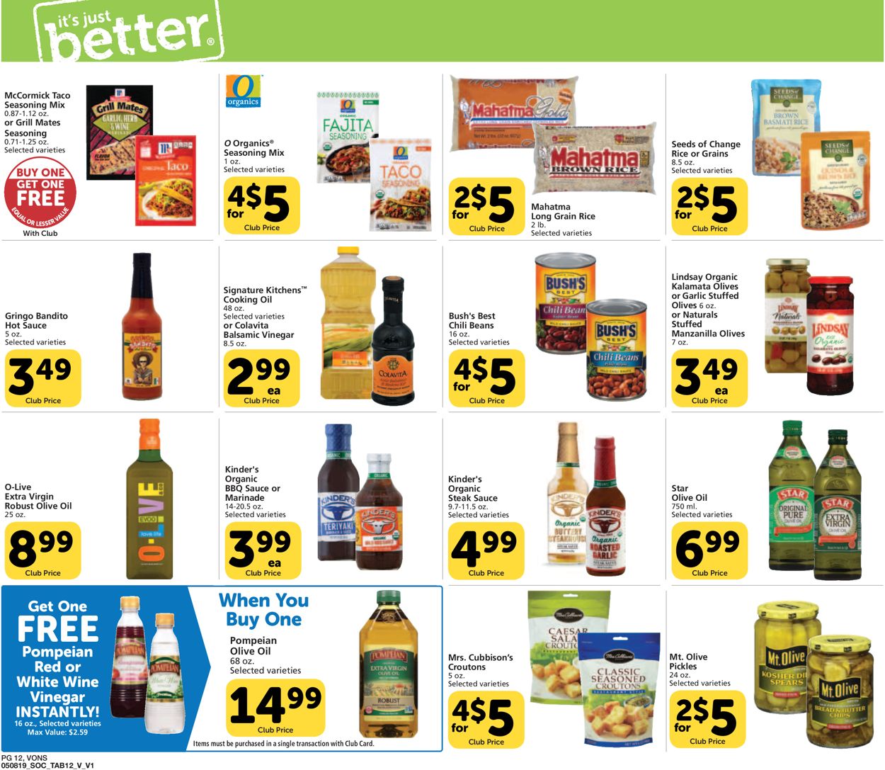 Vons Ad from 05/08/2019