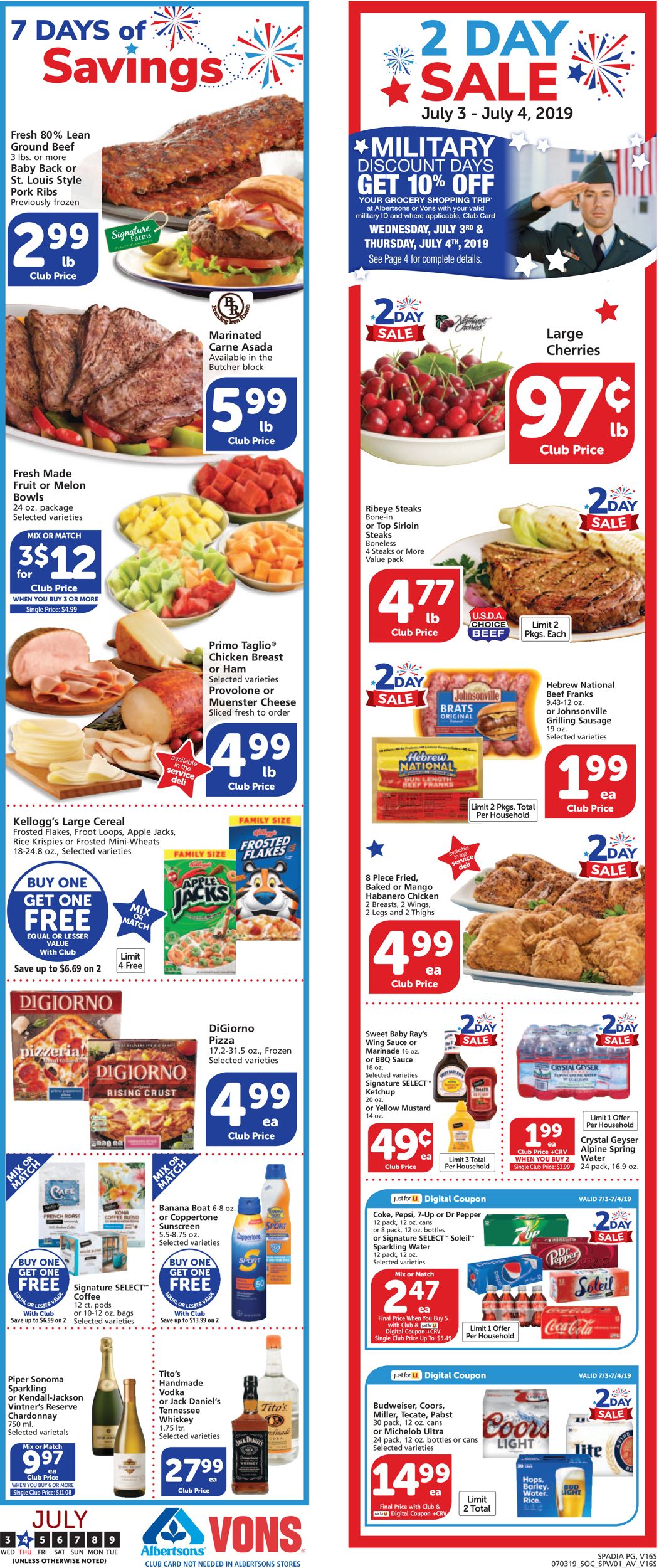 Vons Ad from 07/03/2019
