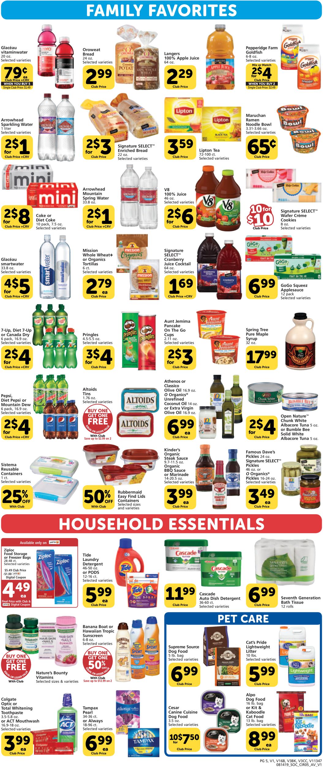 Vons Ad from 08/14/2019