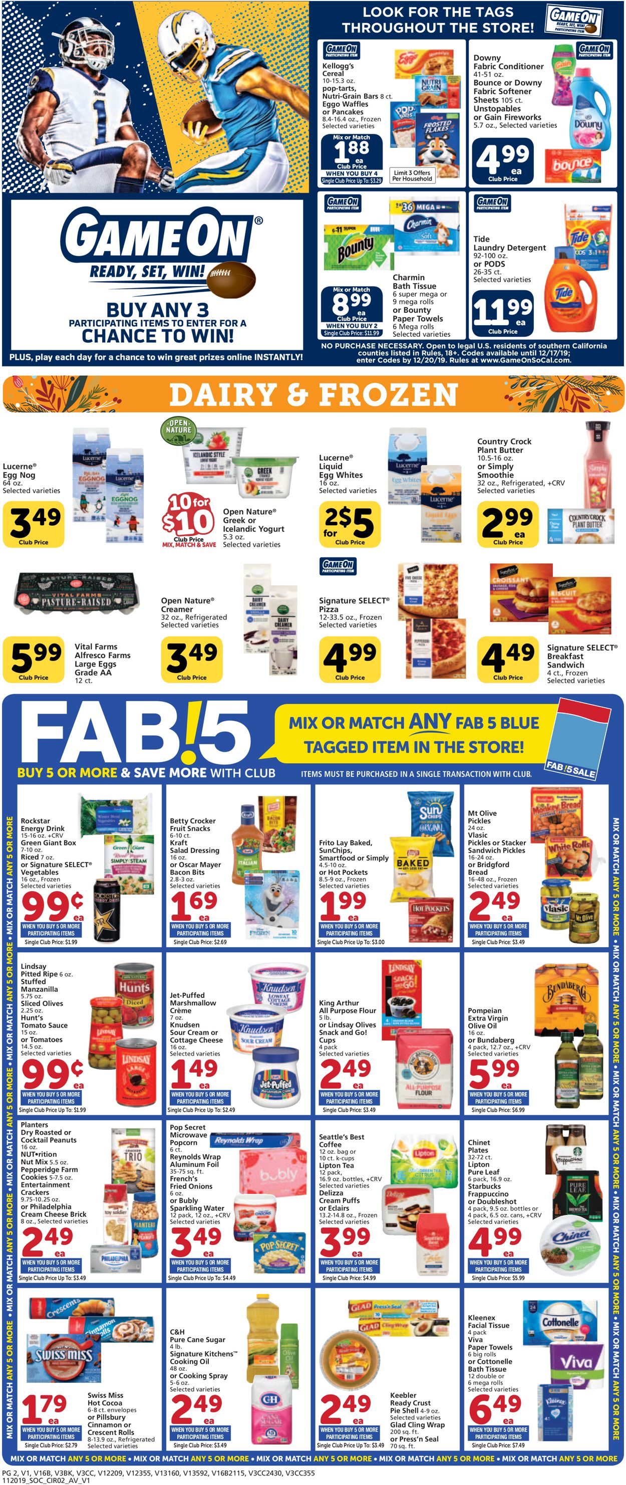 Vons Ad from 11/20/2019