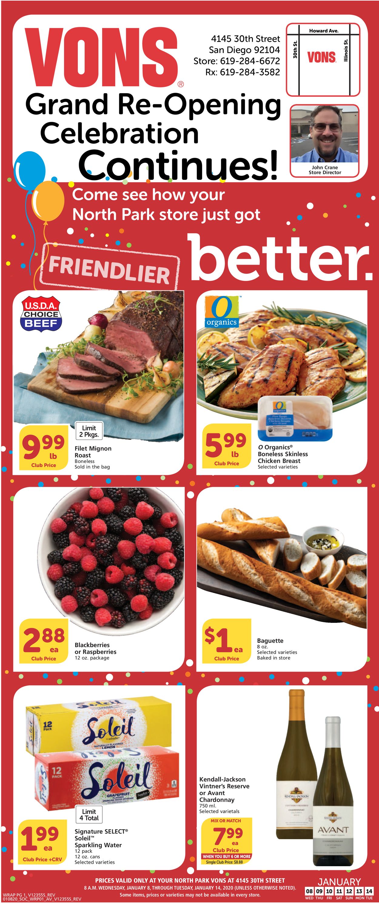 Vons Ad from 01/08/2020