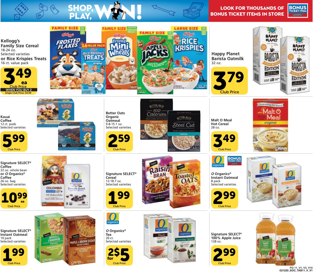 Vons Ad from 02/12/2020