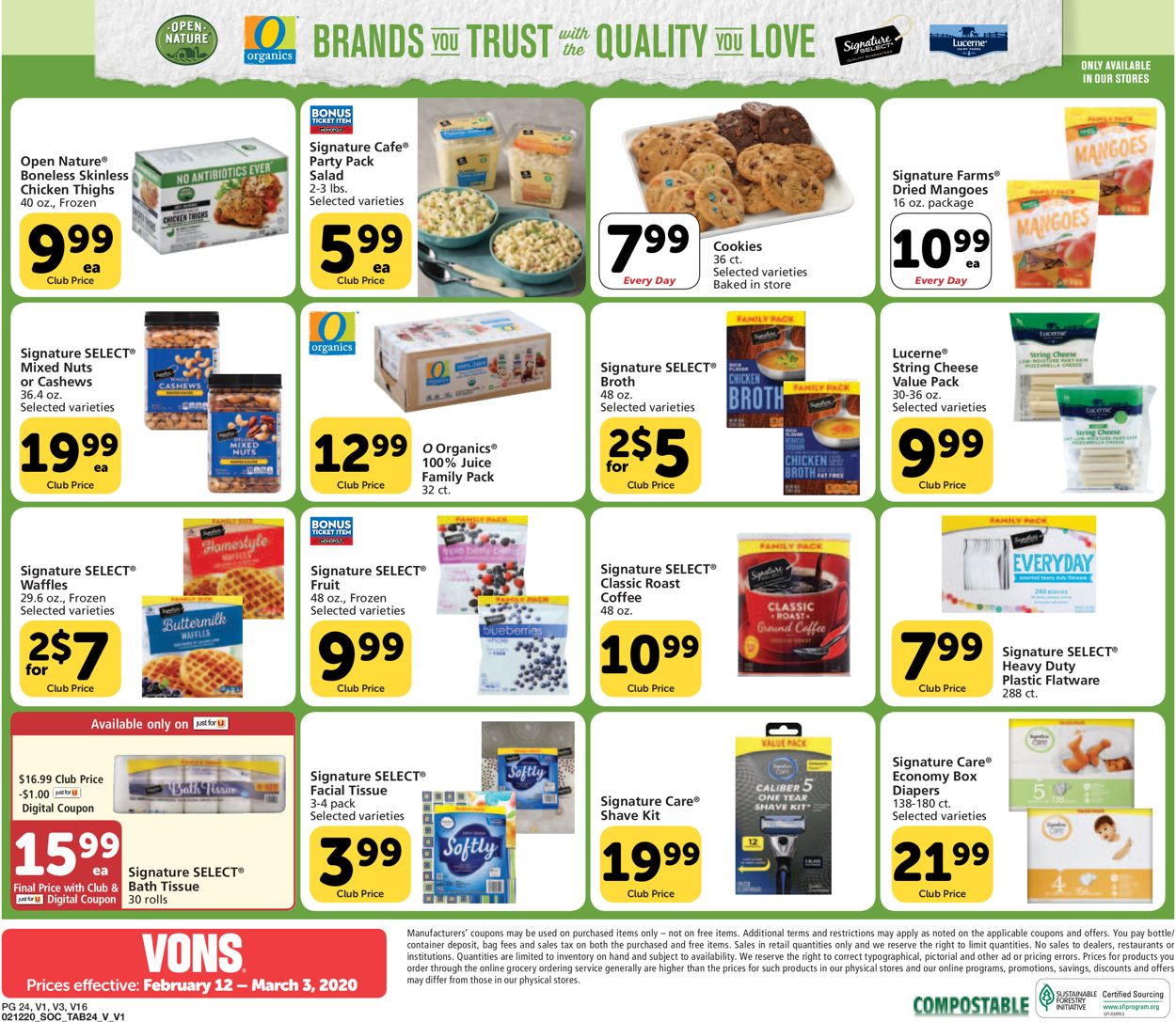 Vons Ad from 02/12/2020