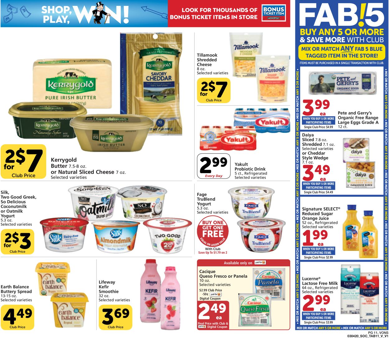 Vons Ad from 03/04/2020