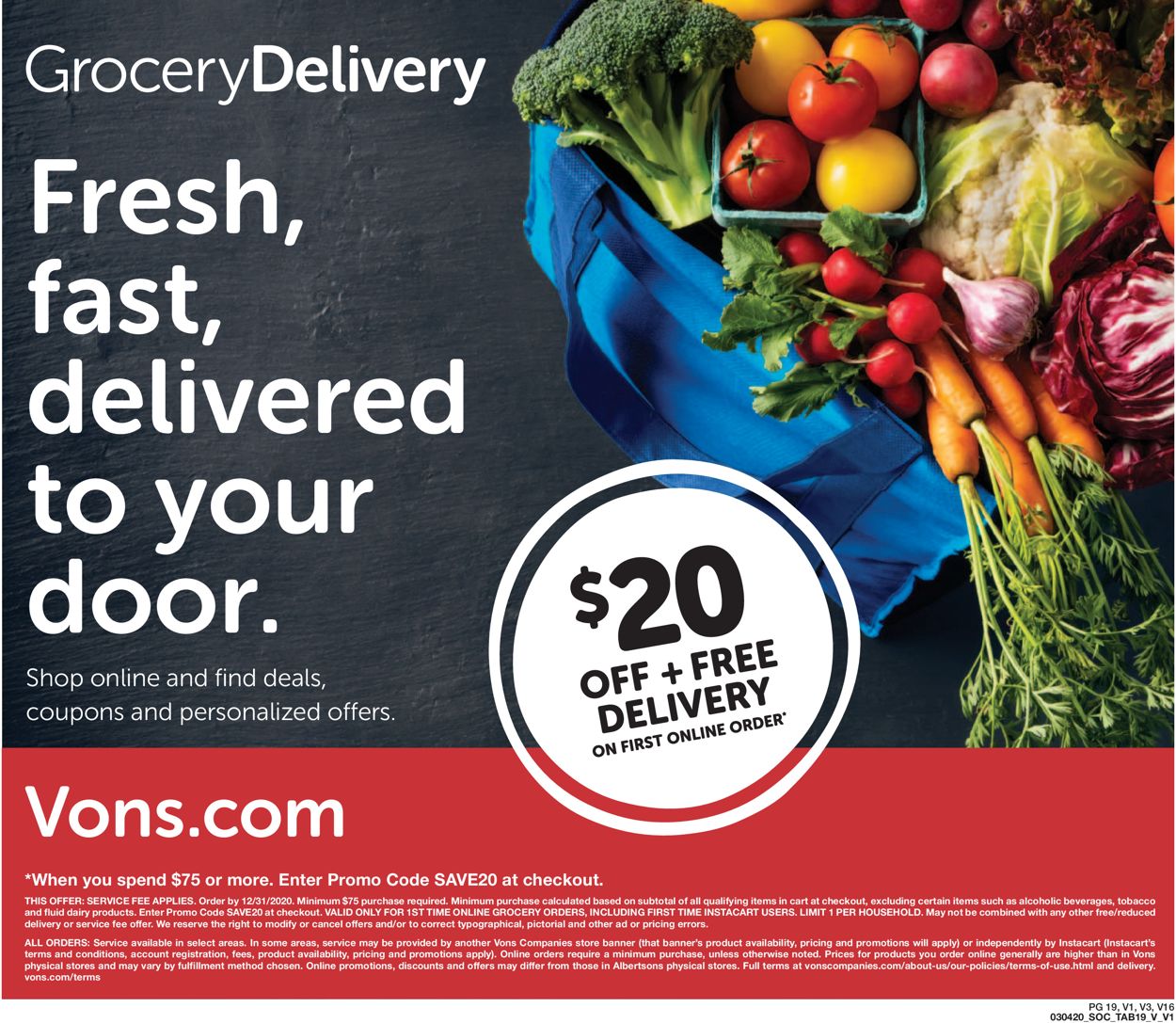 Vons Ad from 03/04/2020