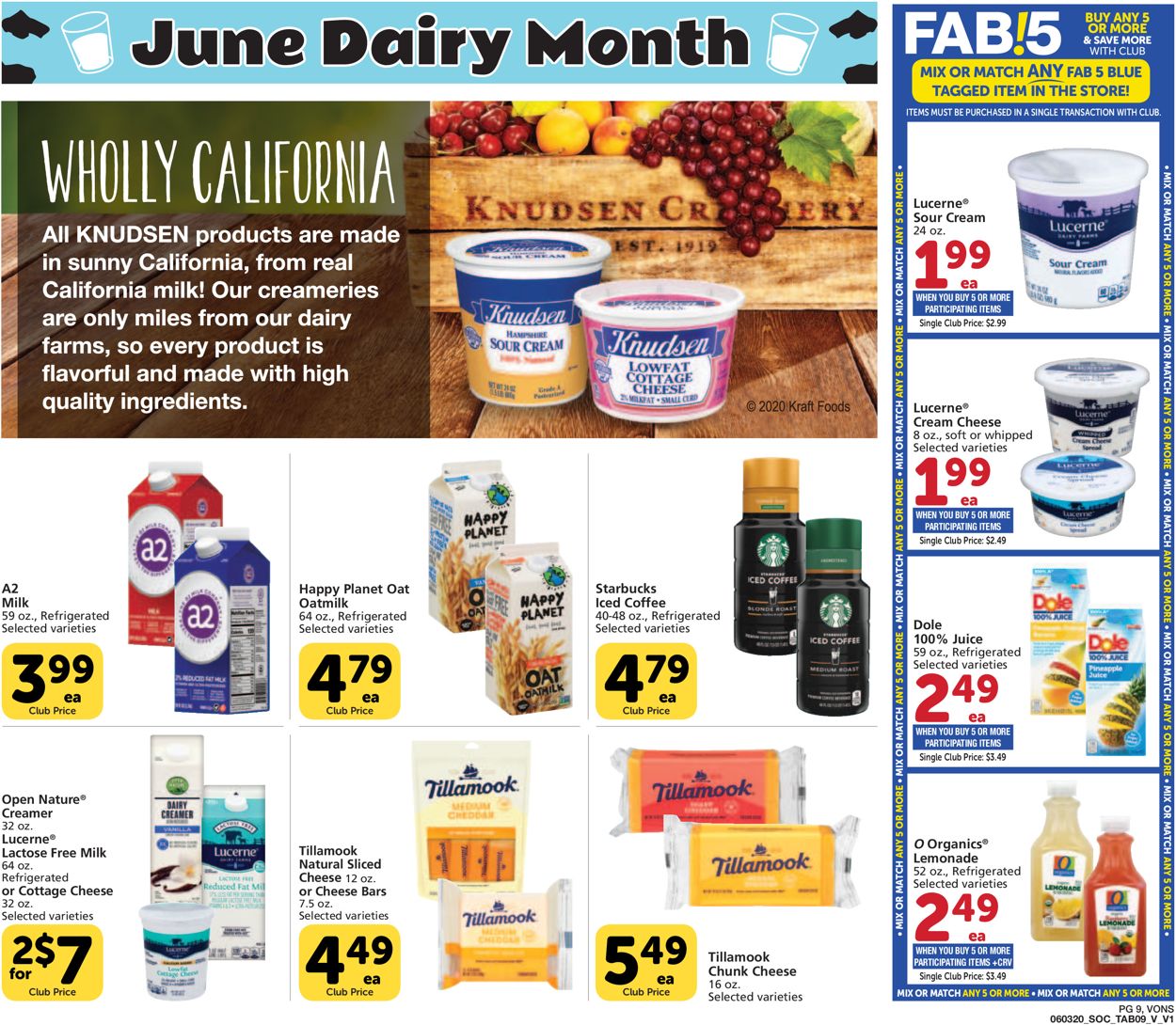 Vons Ad from 06/03/2020
