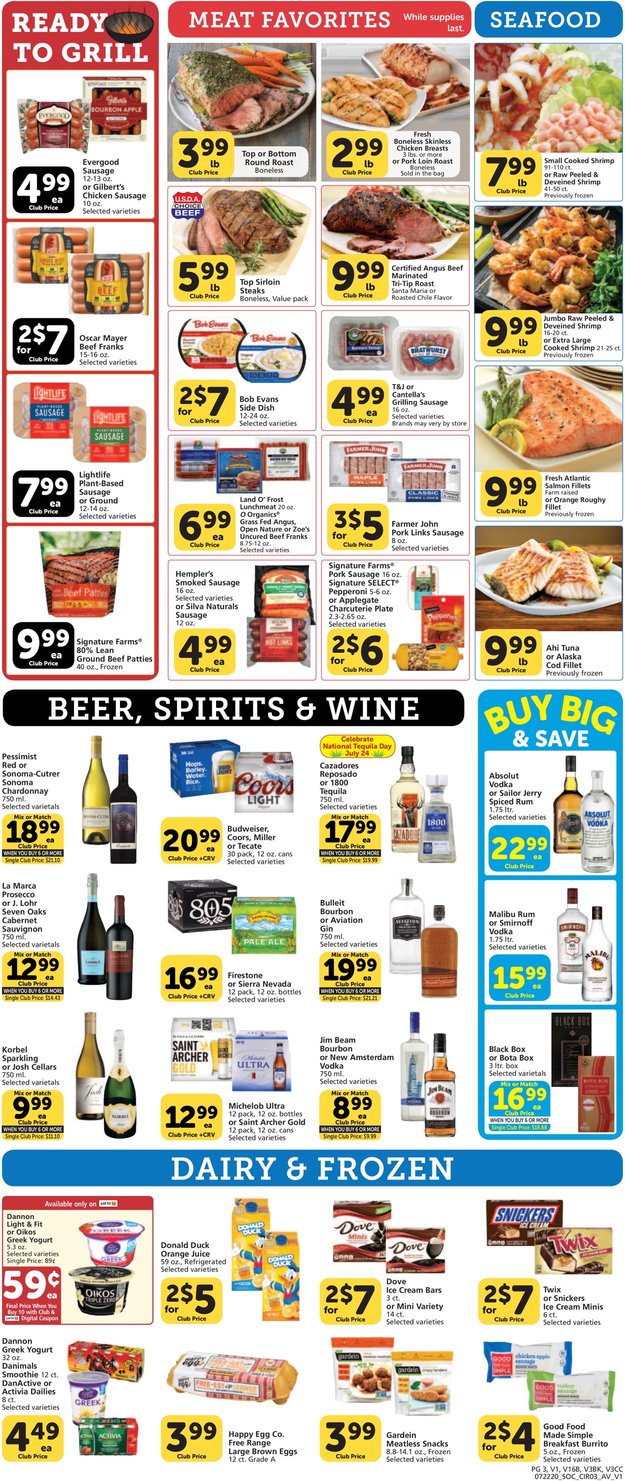 Vons Ad from 07/22/2020