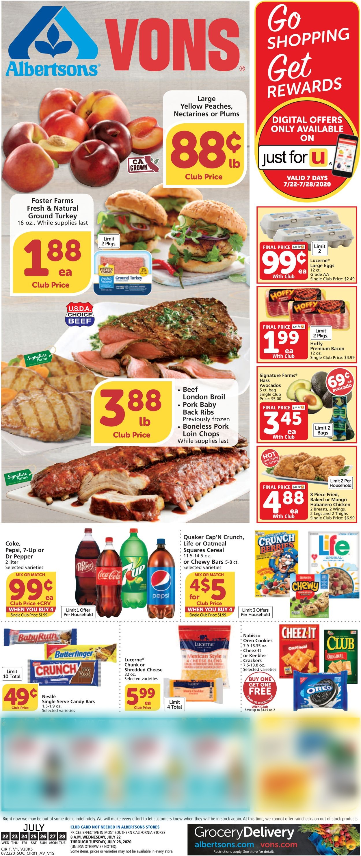 Vons Ad from 07/22/2020
