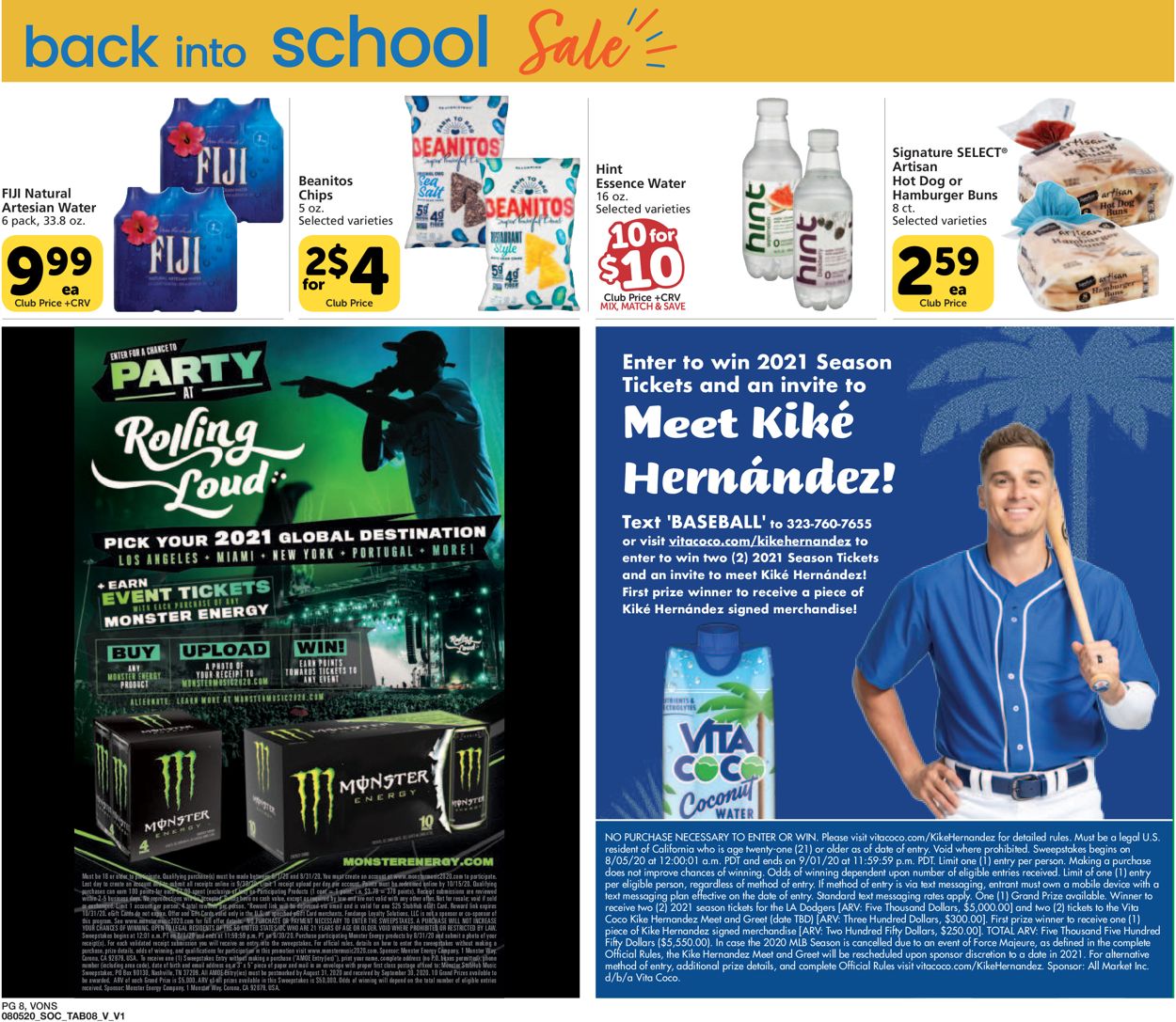 Vons Ad from 08/05/2020