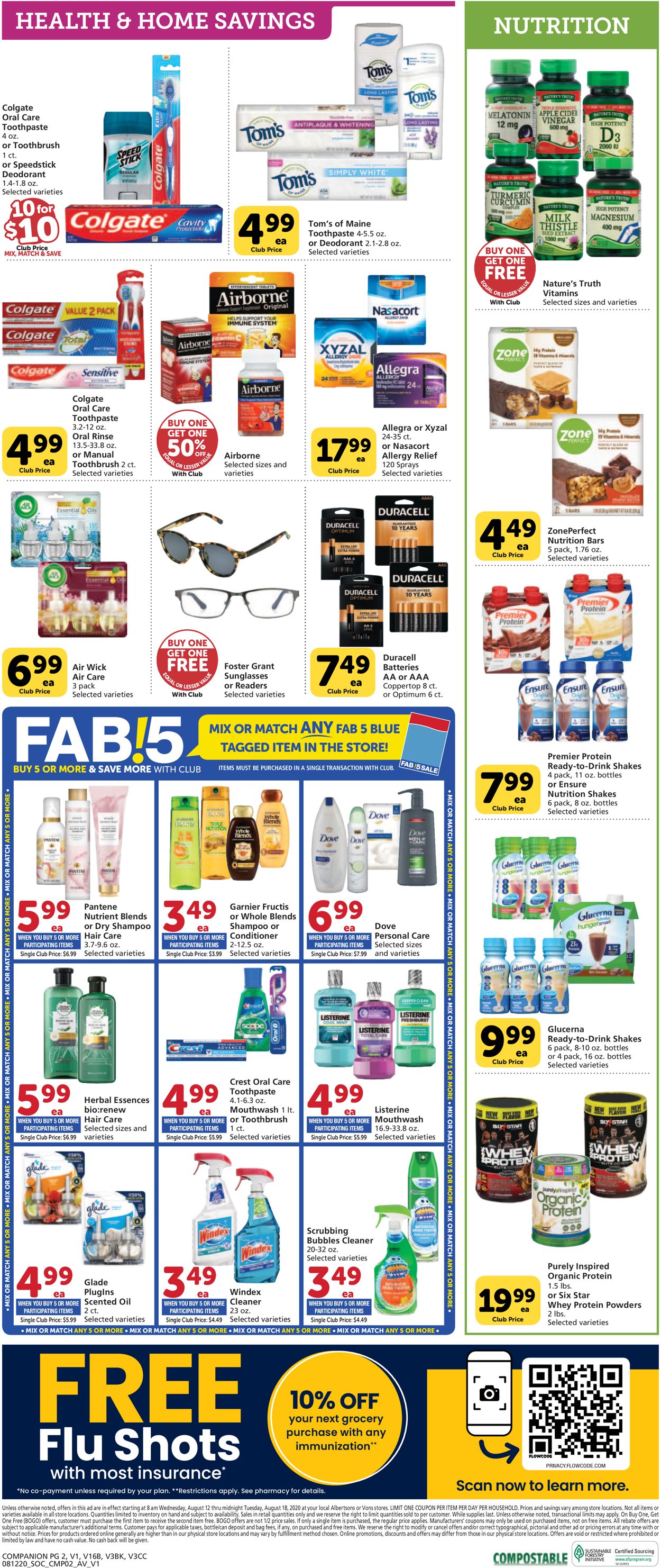 Vons Ad from 08/12/2020
