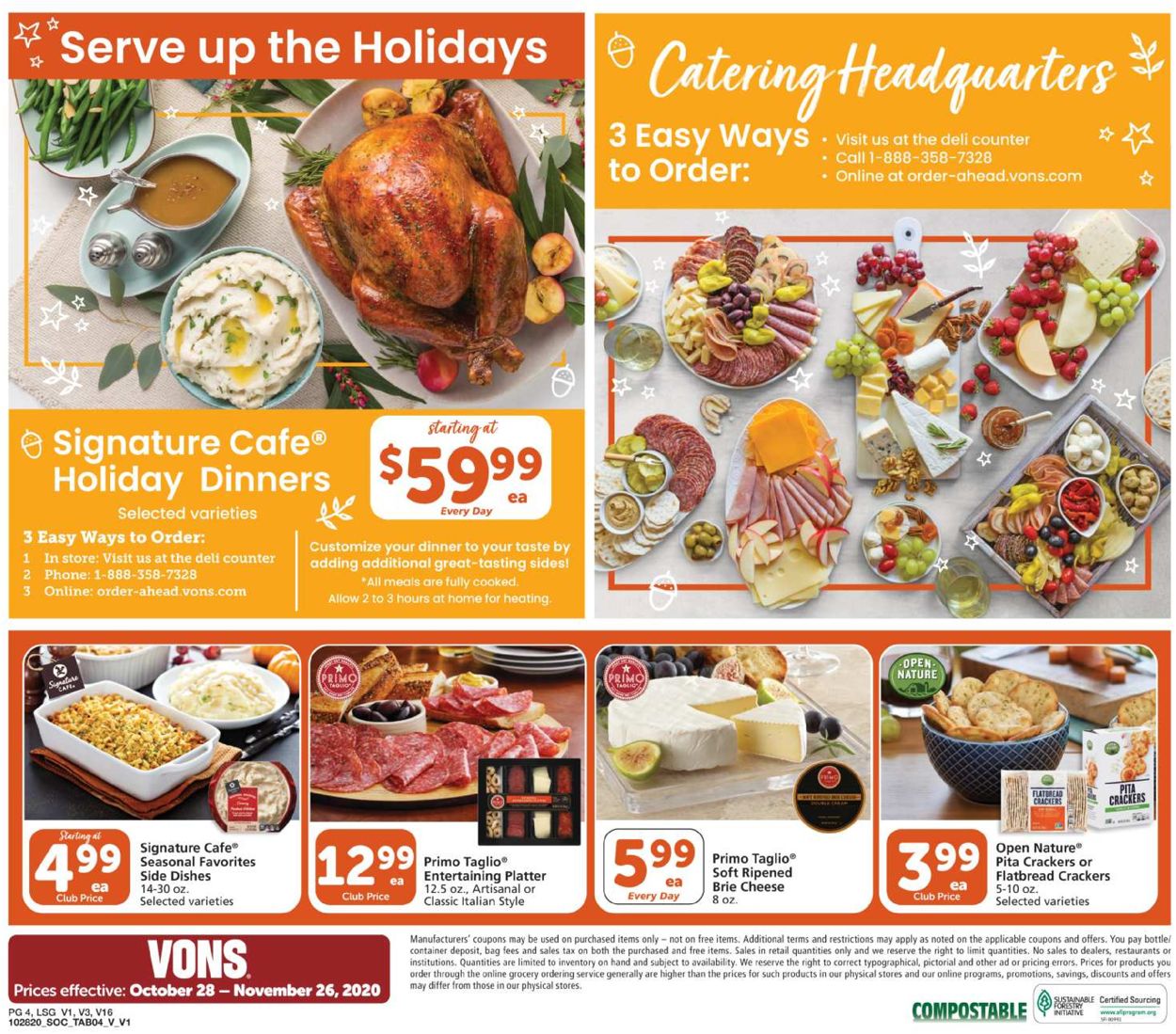 Vons Ad from 10/28/2020