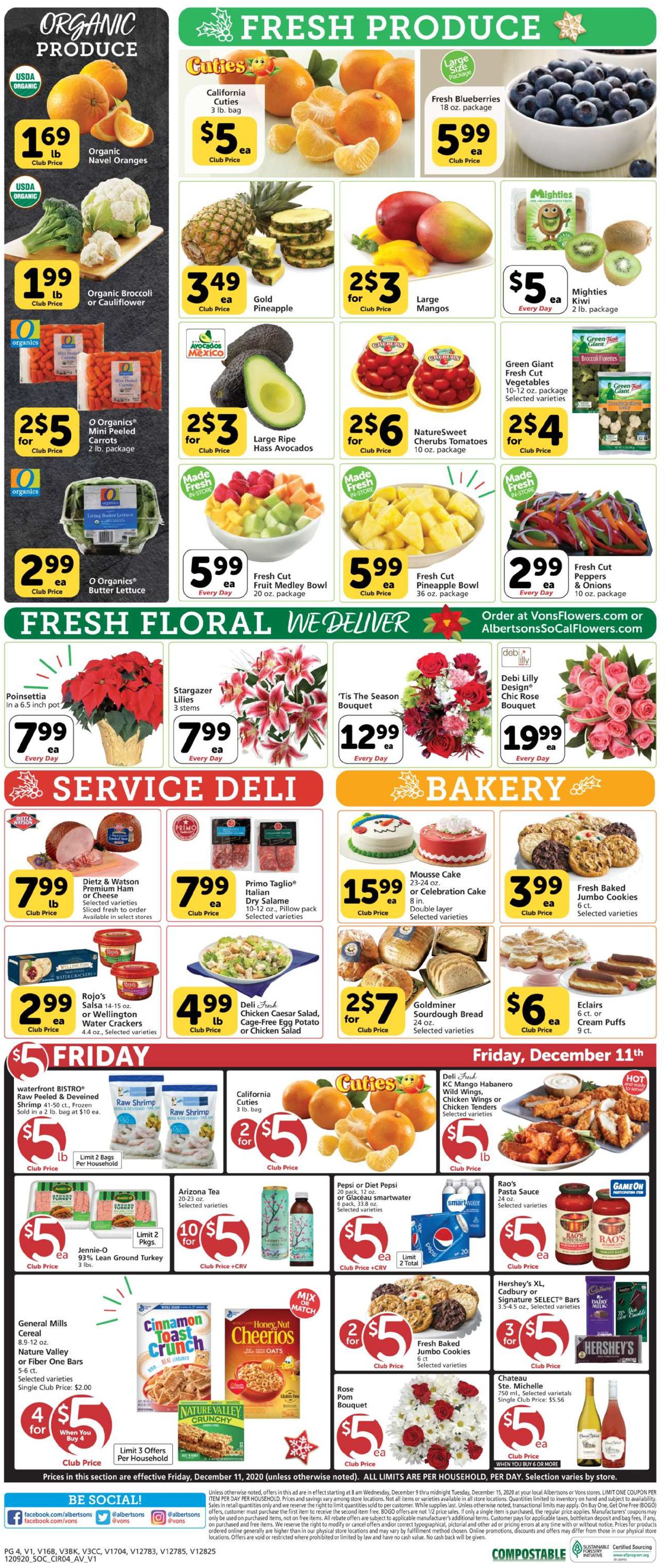 Vons Ad from 12/09/2020