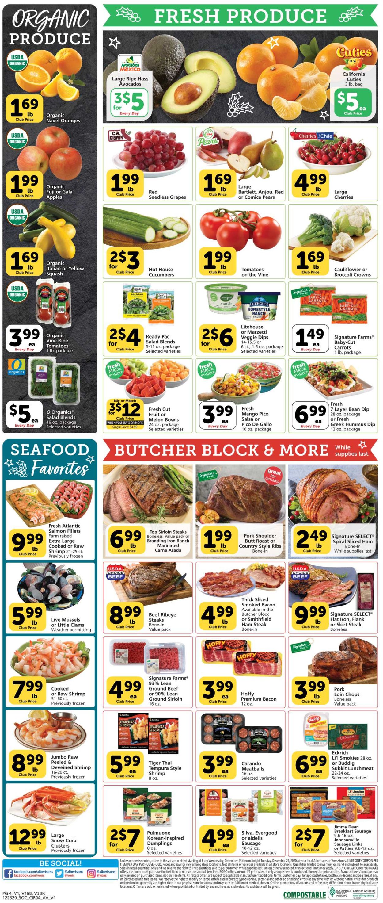 Vons Ad from 12/23/2020