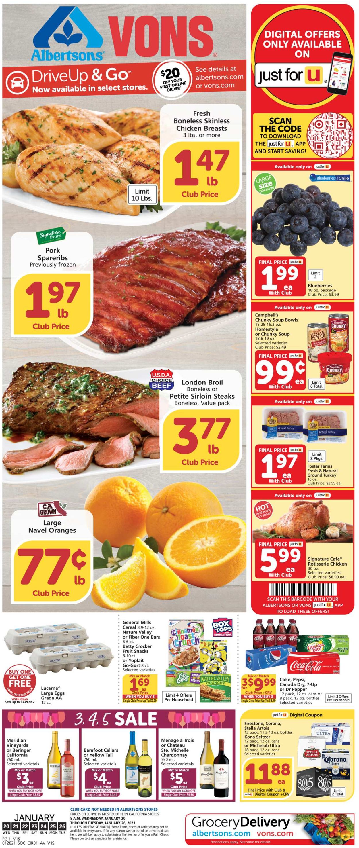 Vons Ad from 01/20/2021