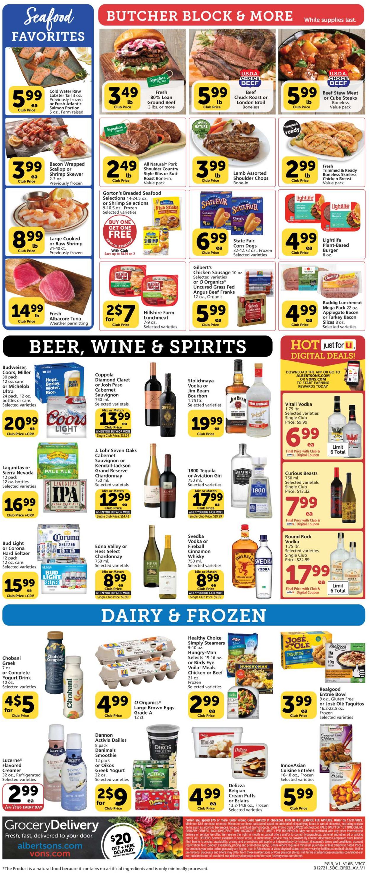 Vons Ad from 01/27/2021