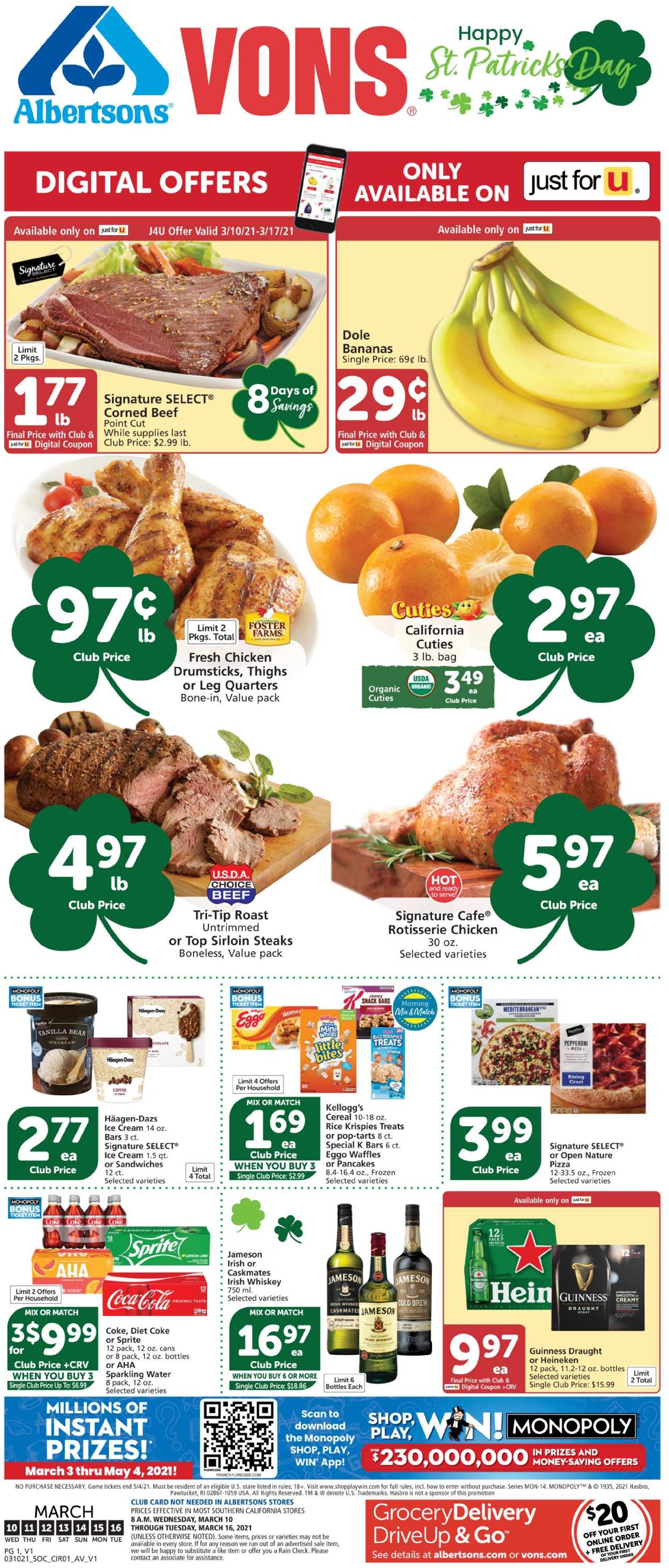Vons Ad from 03/10/2021