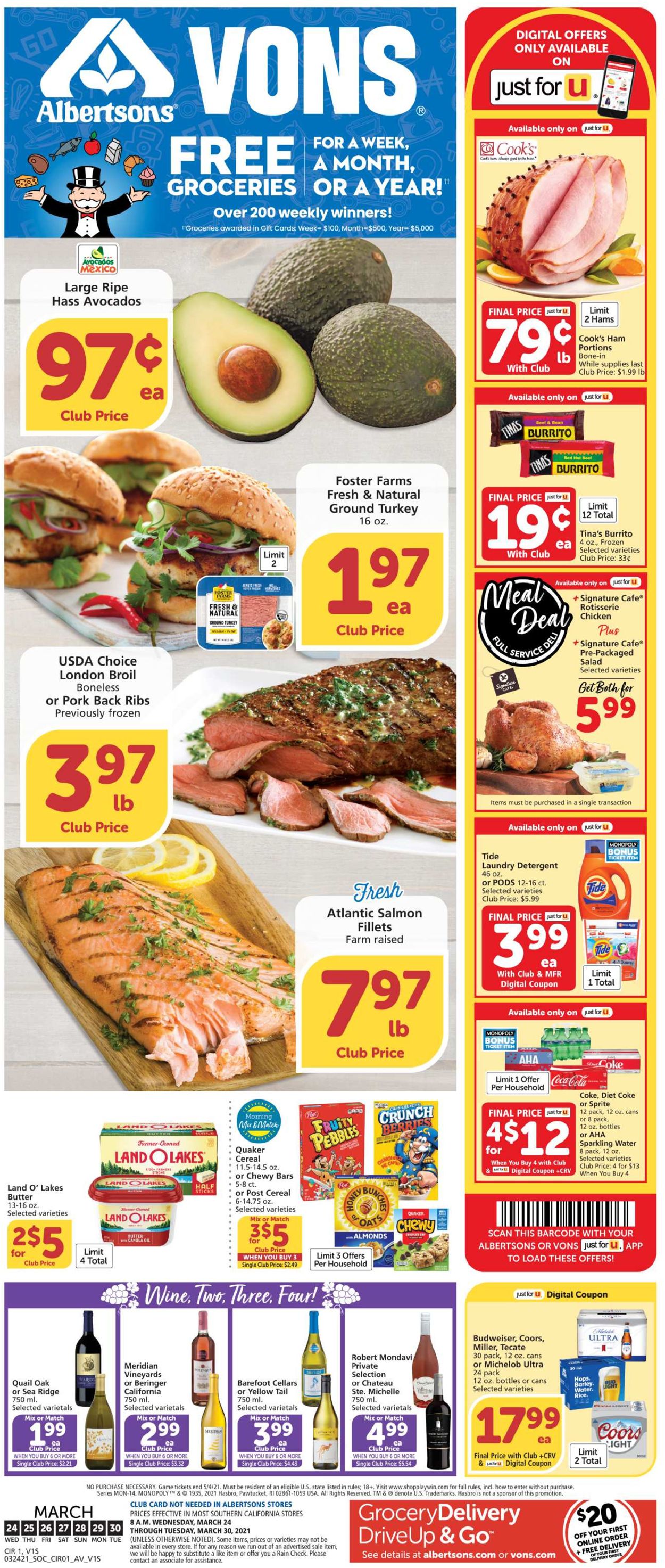 Vons Ad from 03/24/2021