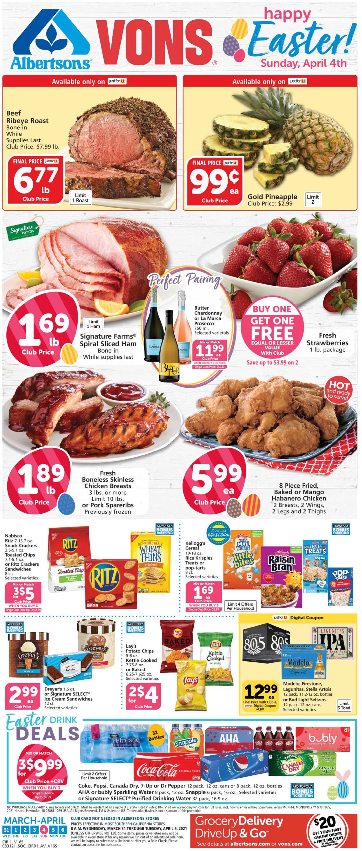 Vons Ad from 03/31/2021