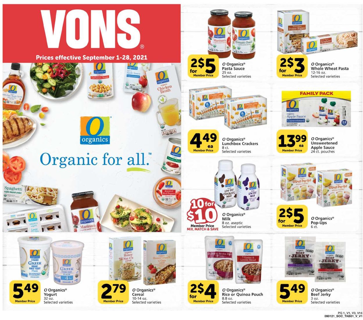 Vons Ad from 09/01/2021