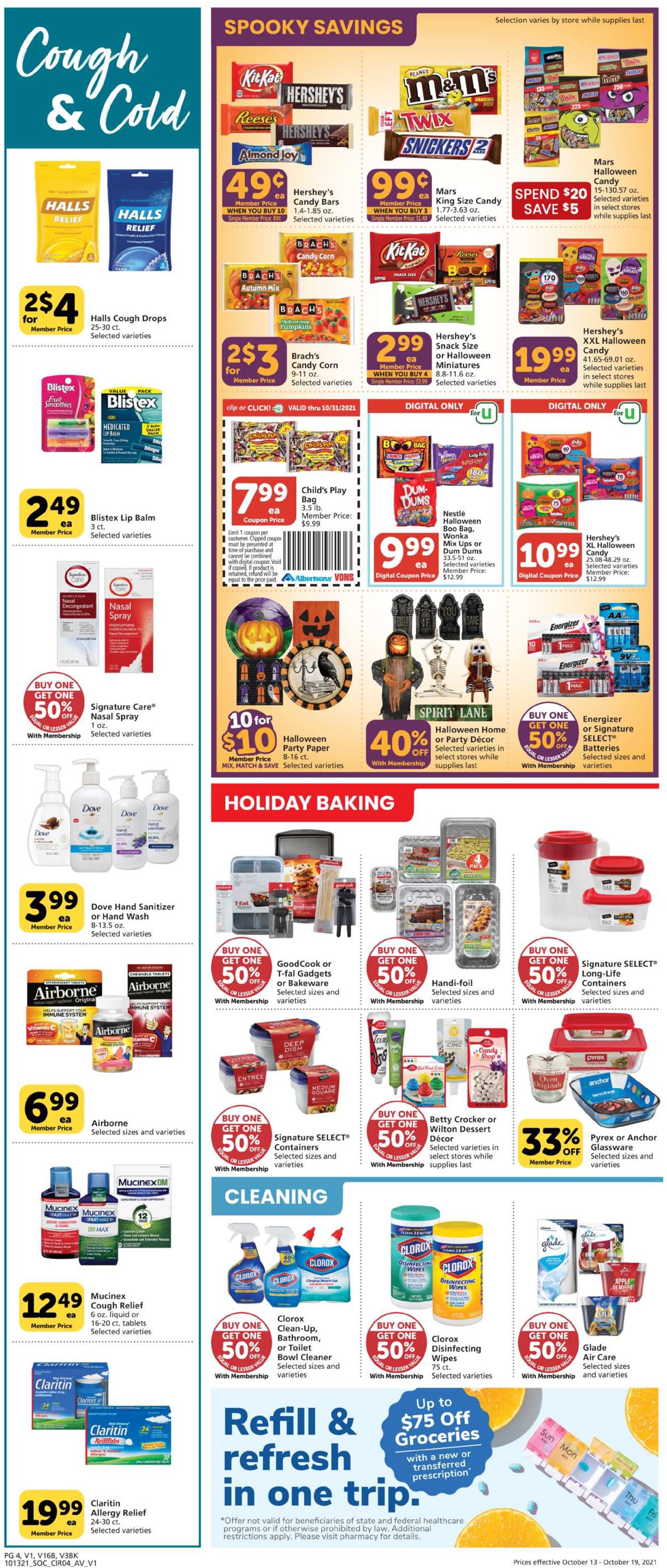 Vons Ad from 10/13/2021