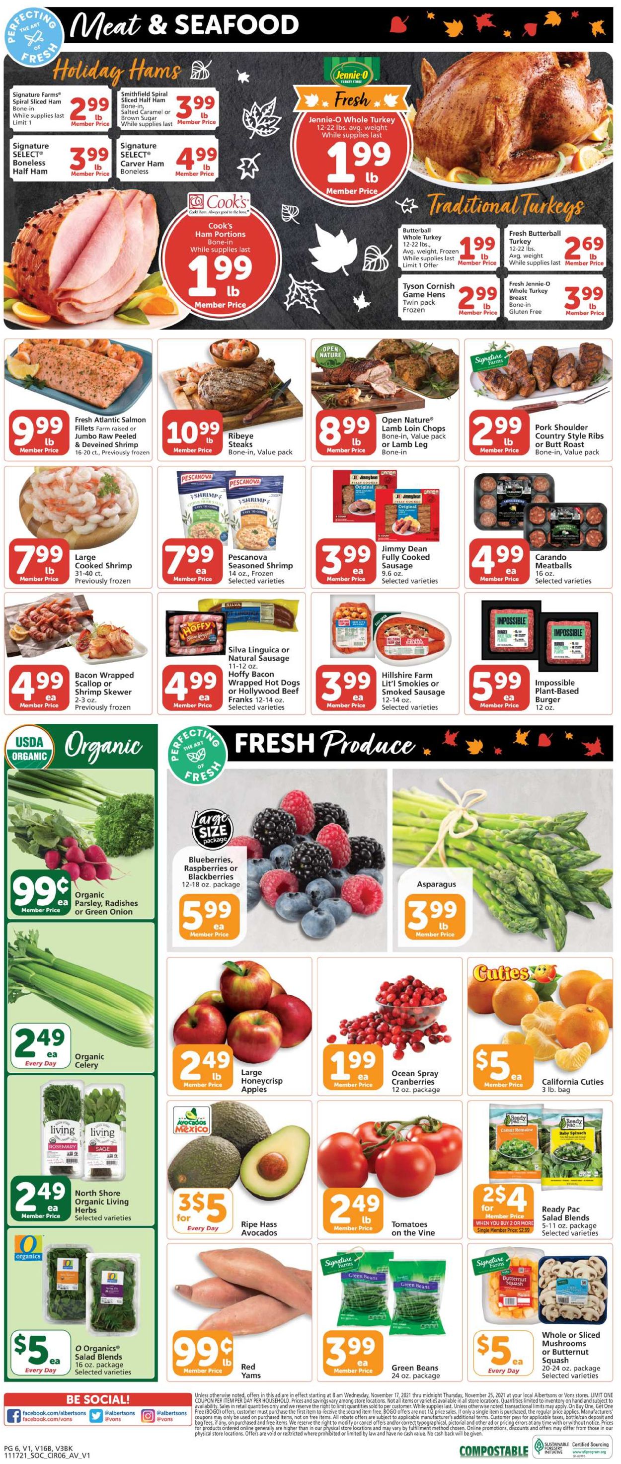 Vons Ad from 11/17/2021