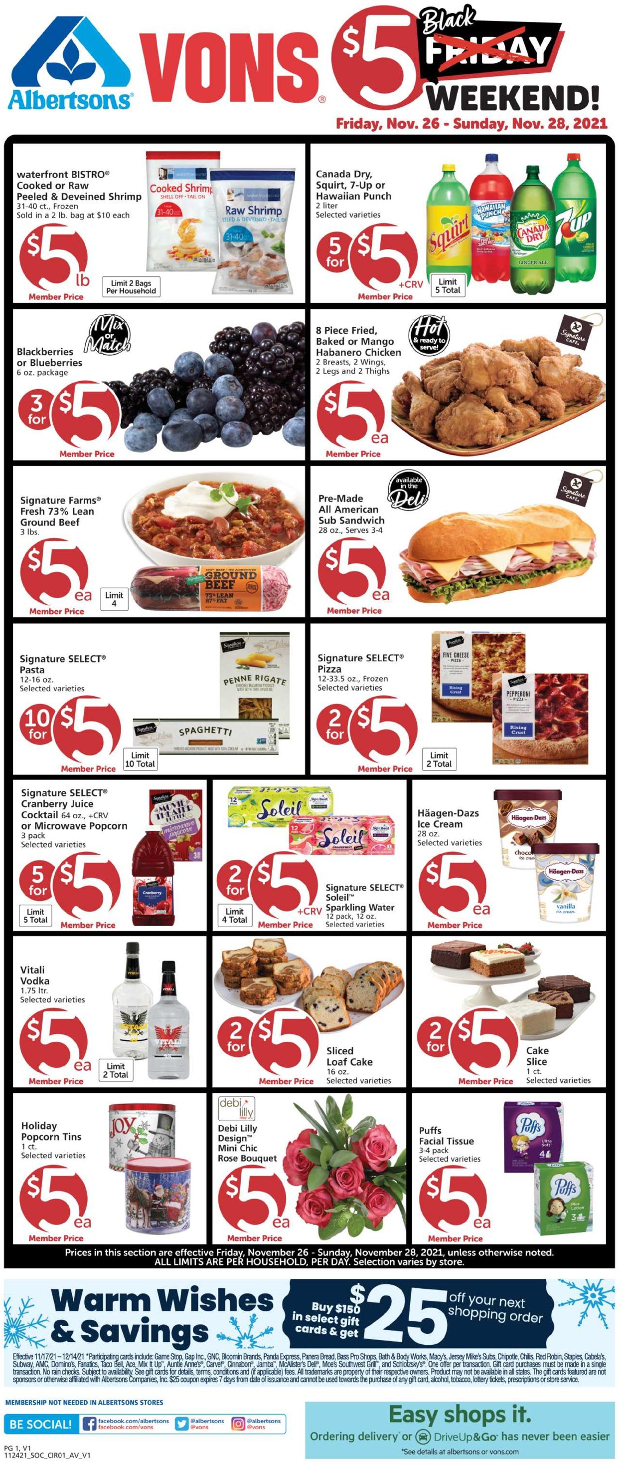 Vons Ad from 11/24/2021
