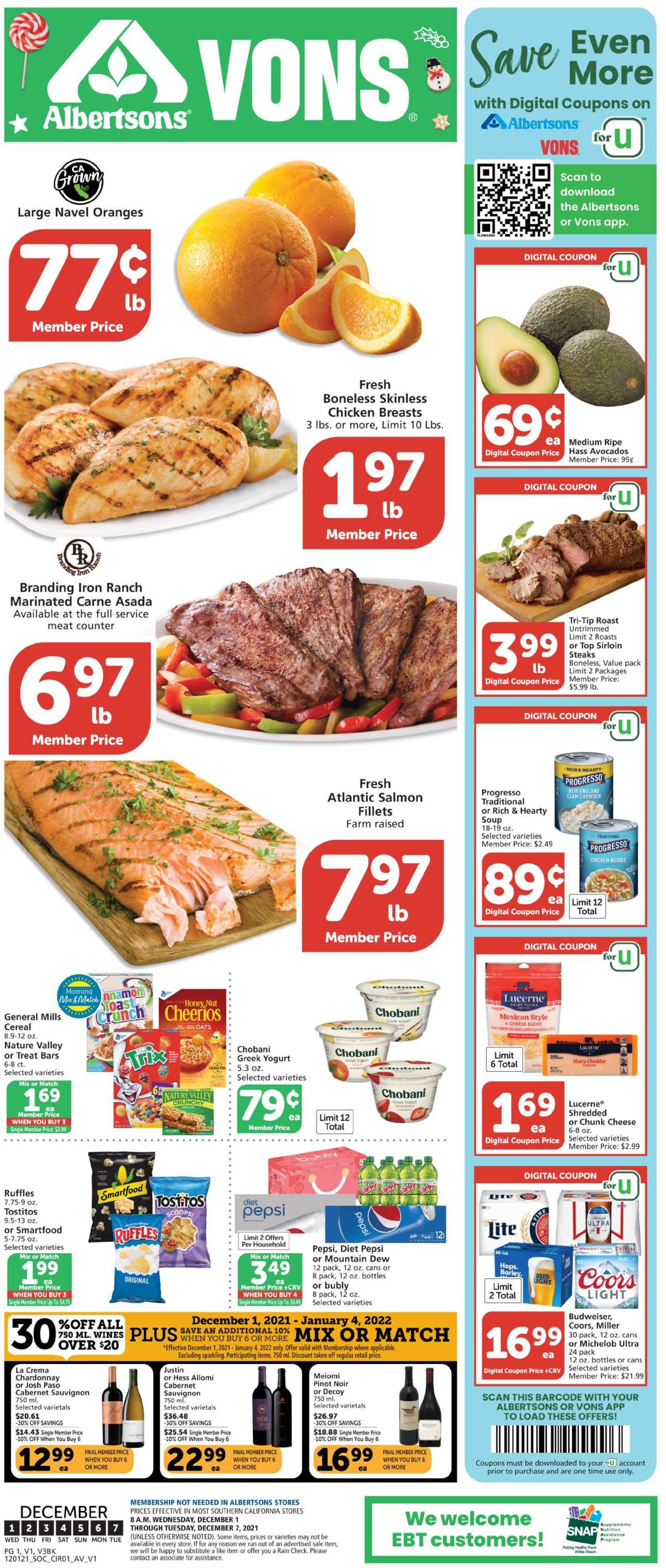 Vons Ad from 12/01/2021