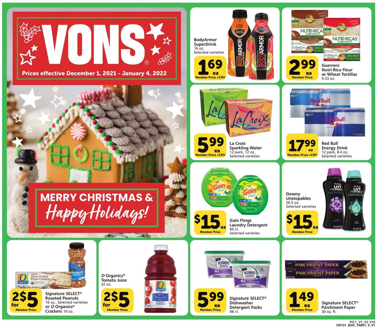 Vons Ad from 12/01/2021