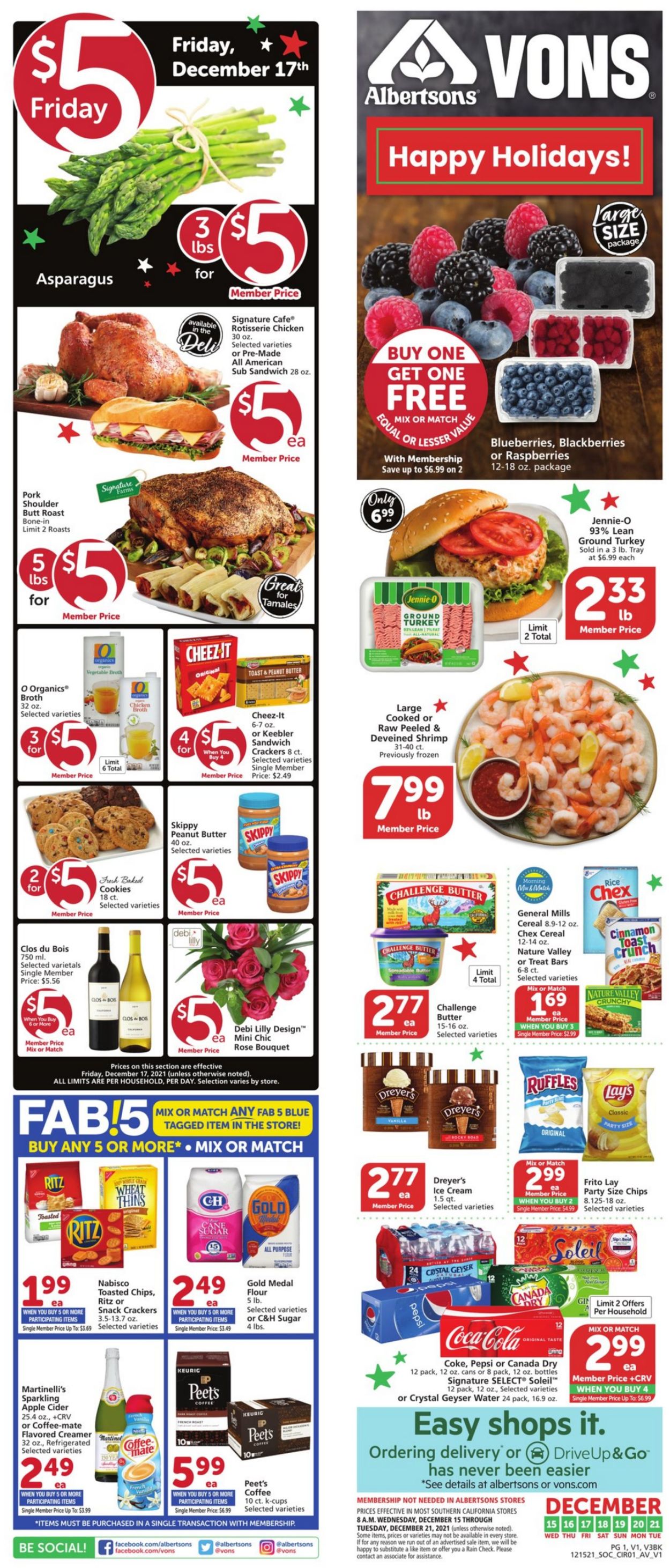 Vons Ad from 12/15/2021