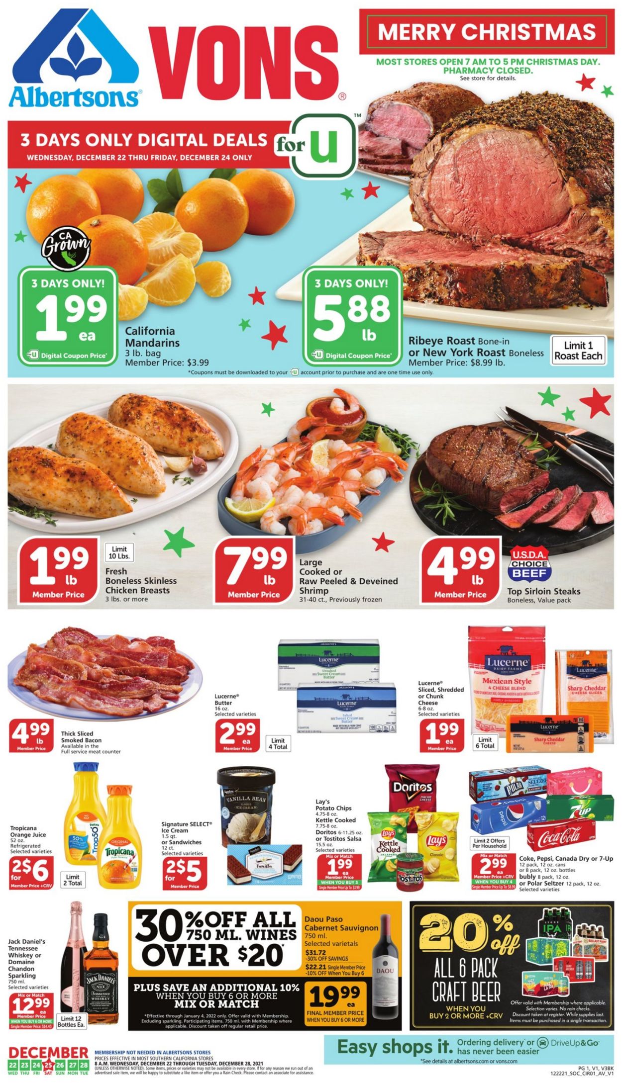Vons Ad from 12/22/2021