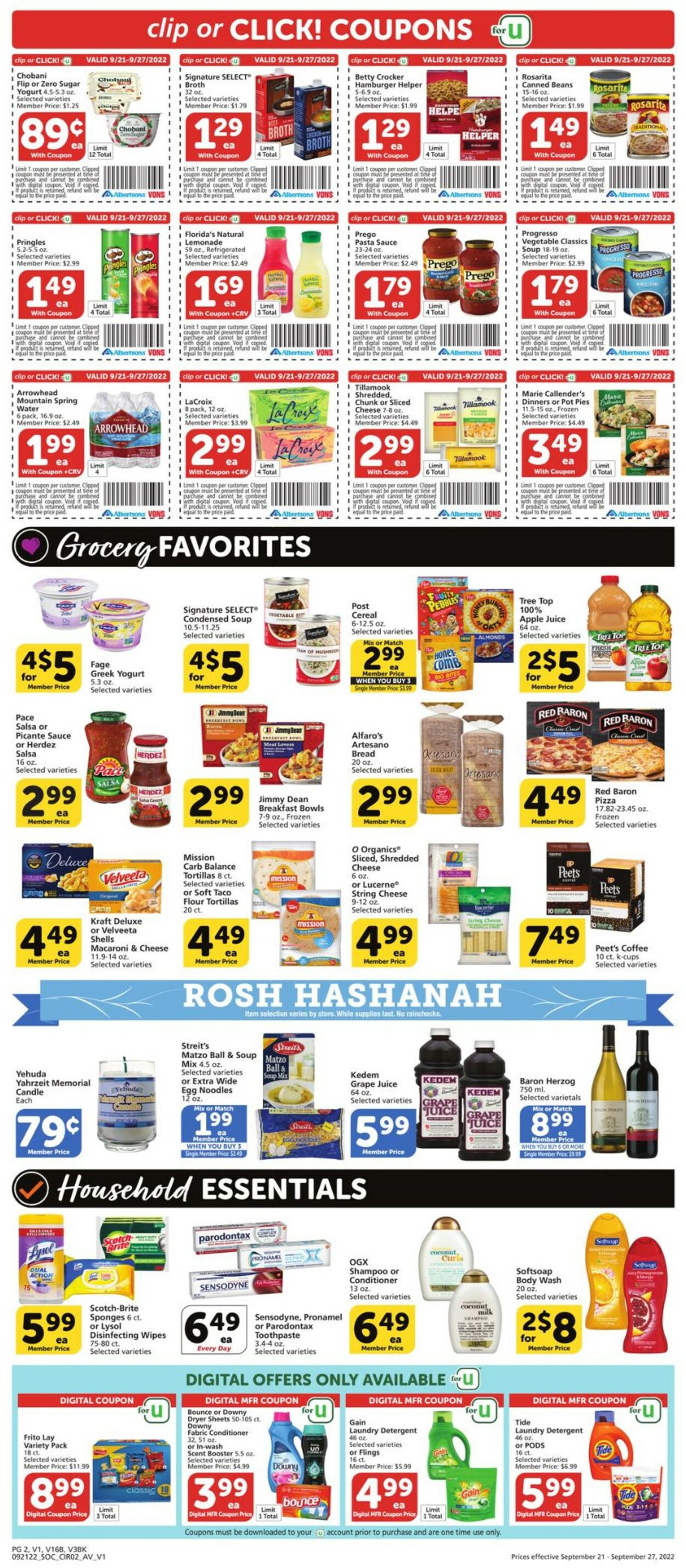 Vons Ad from 09/21/2022