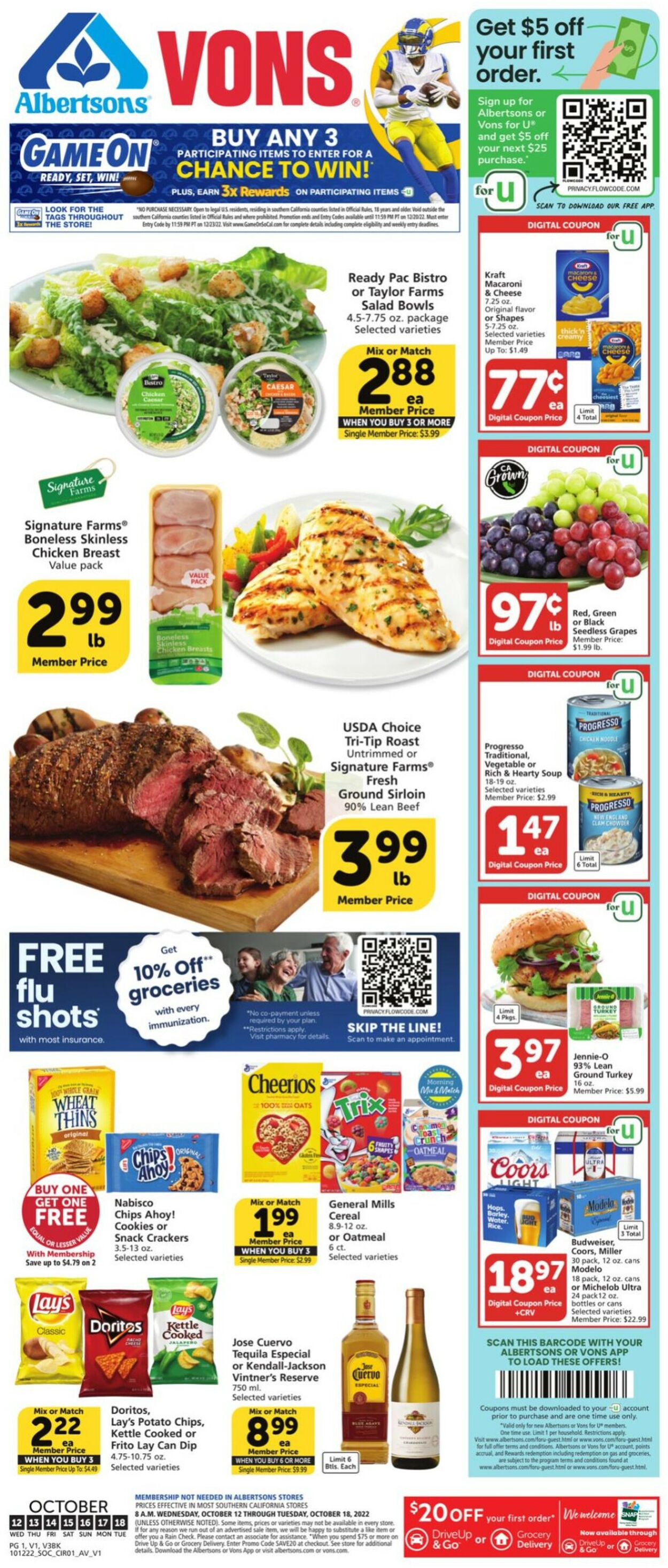 Vons Ad from 10/12/2022