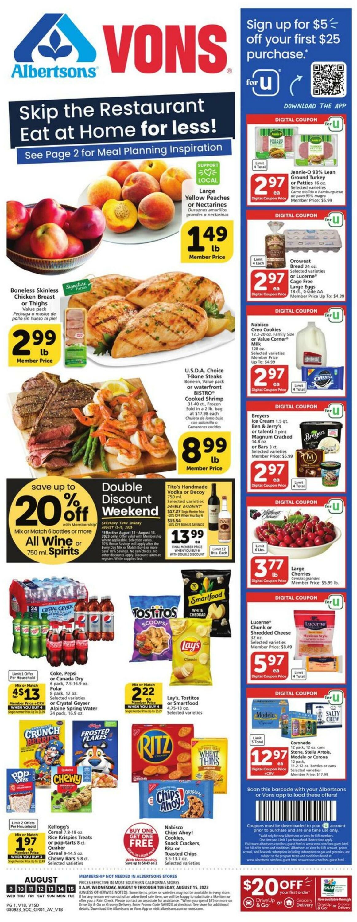 Vons Ad from 08/09/2023