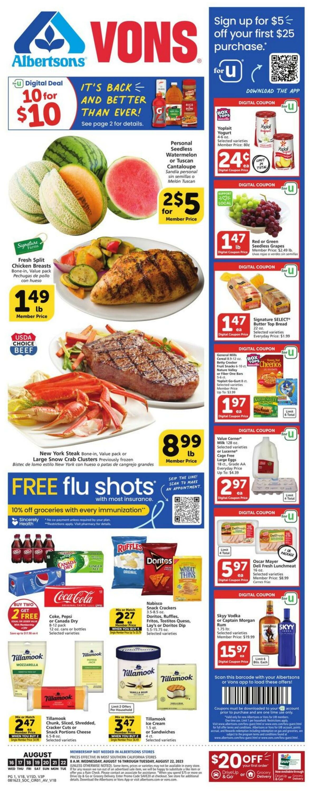 Vons Ad from 08/16/2023