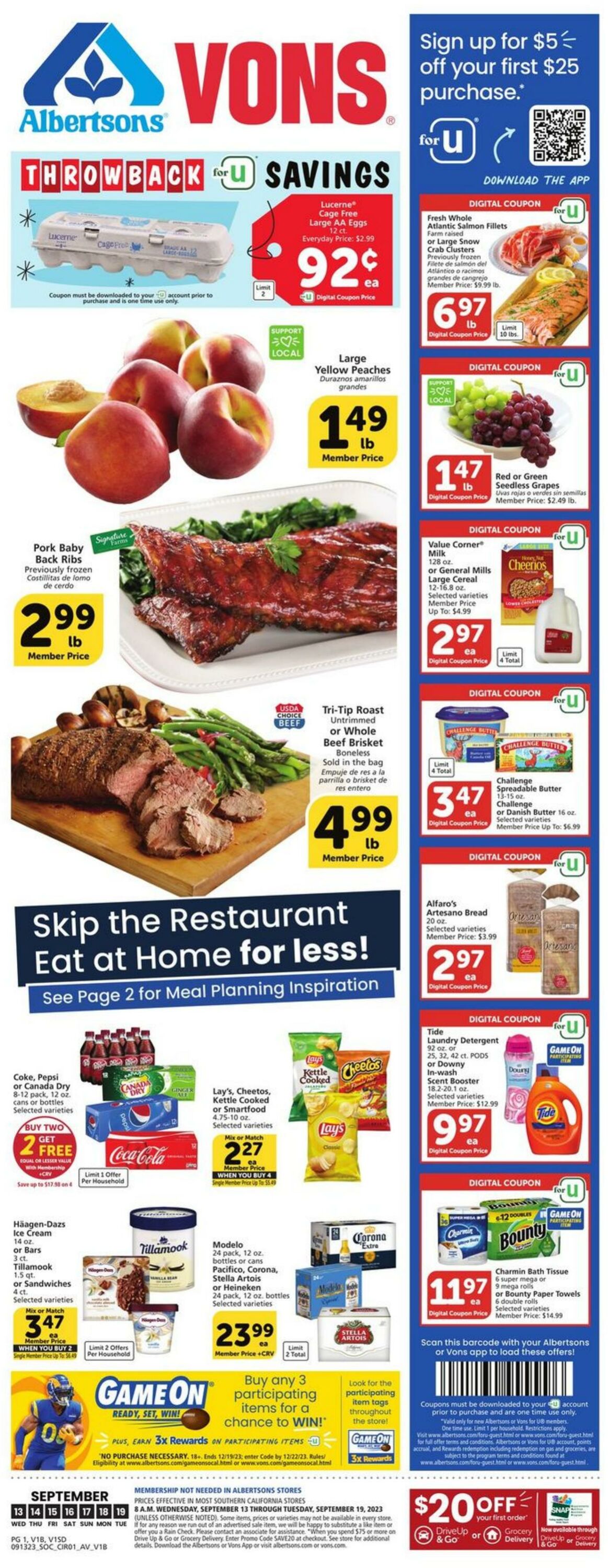Vons Ad from 09/13/2023
