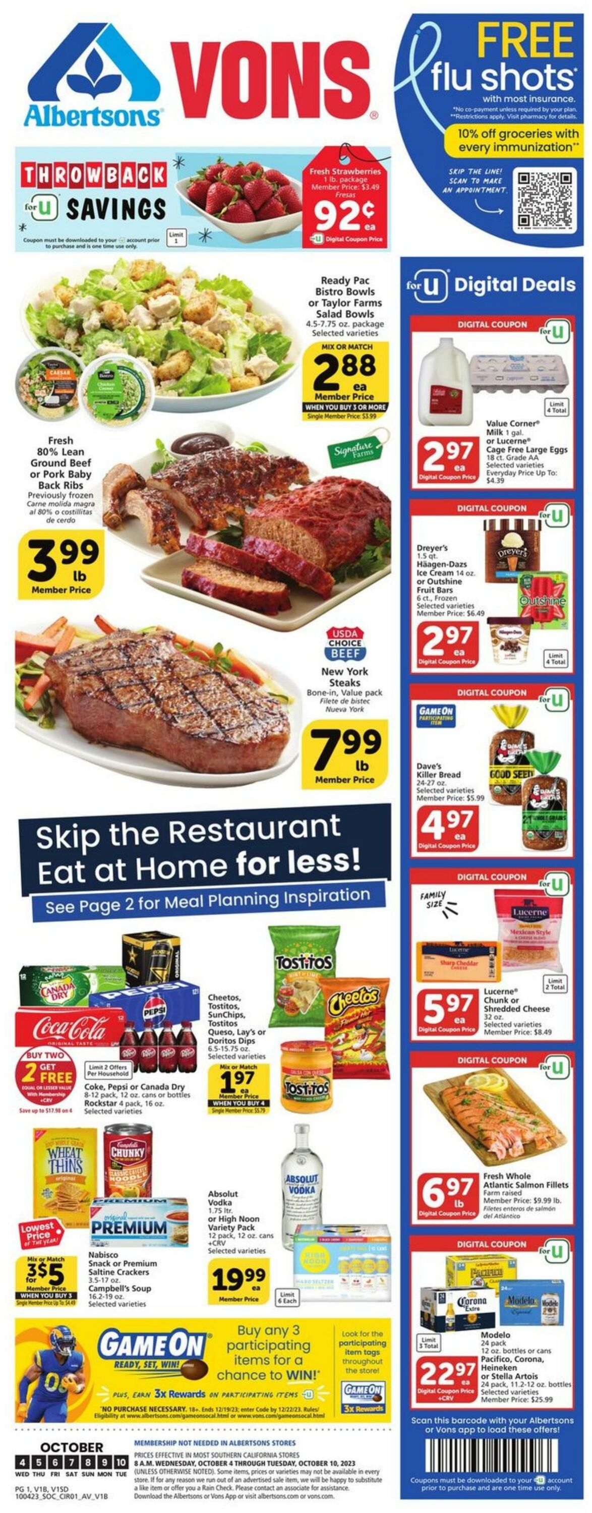 Vons Ad from 10/04/2023